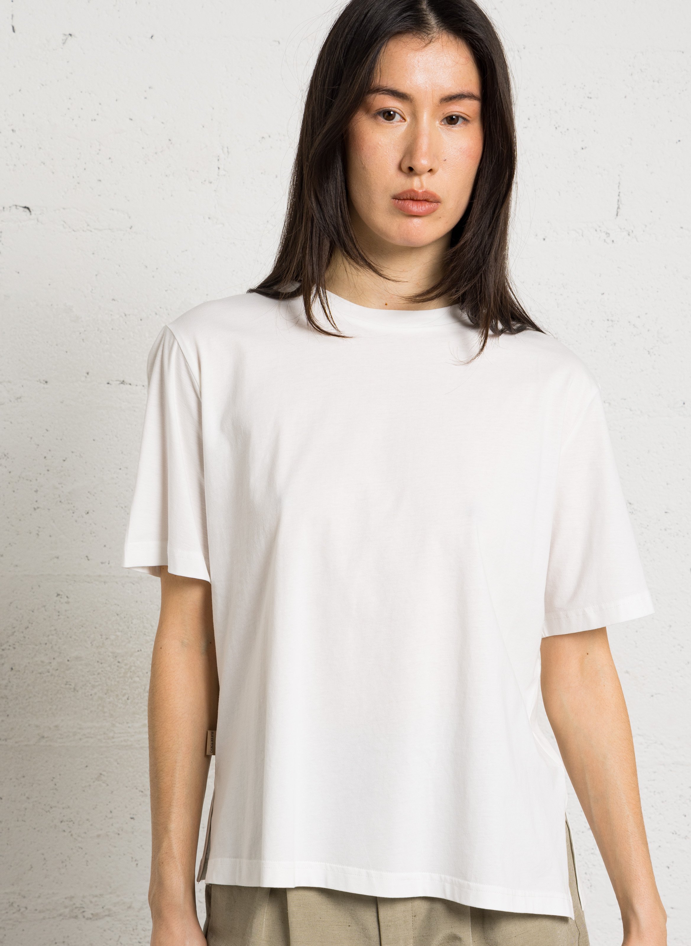 Tee-shirt droit col rond en coton RUE DE TOKYO Blanc