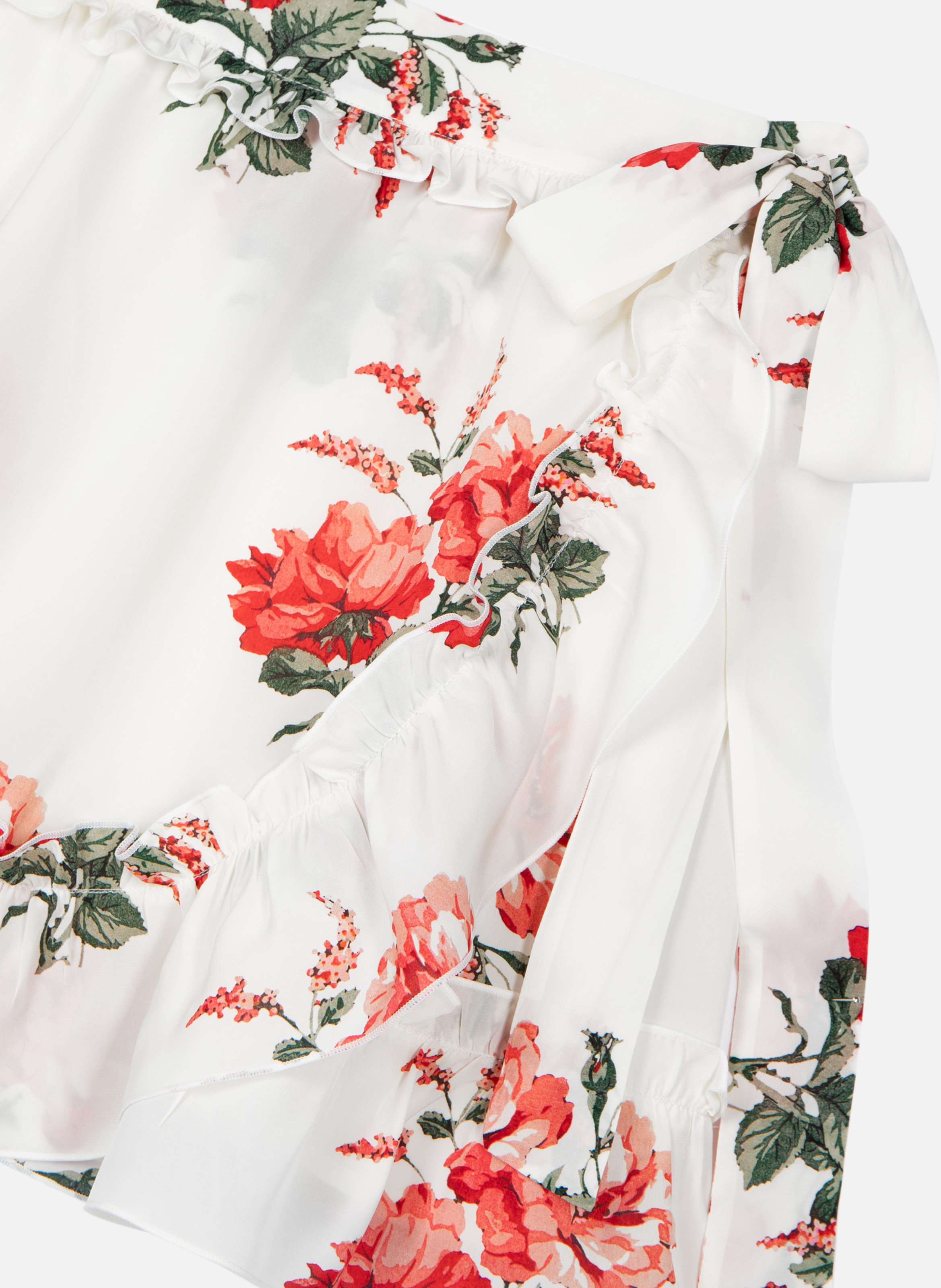 Floral print wrap mini skirt THE KOOPLES White