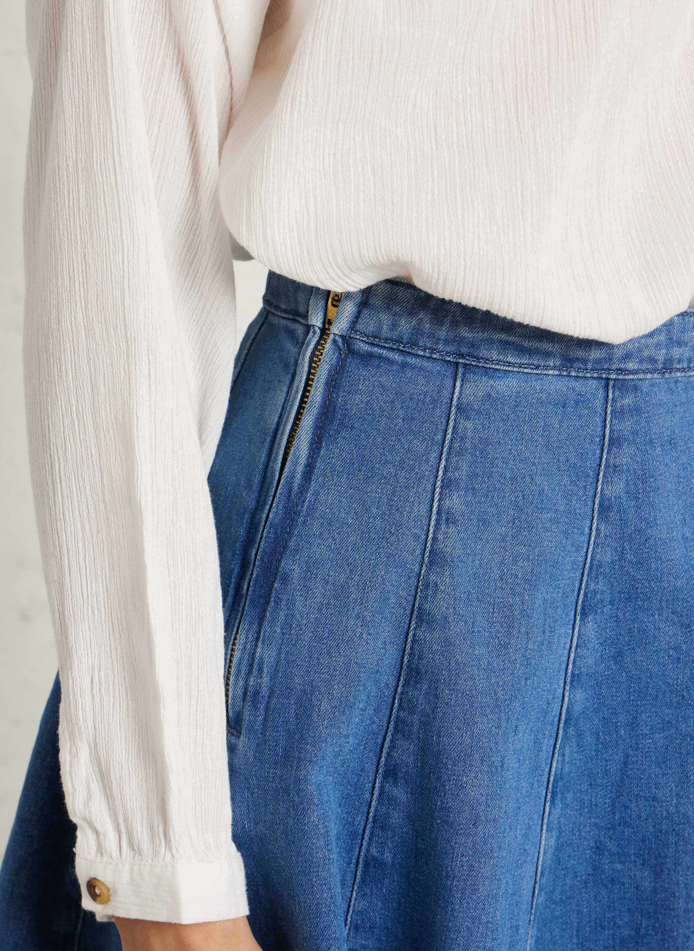 Cotton-mix midi skirt LA PETITE ETOILE Jean Stone