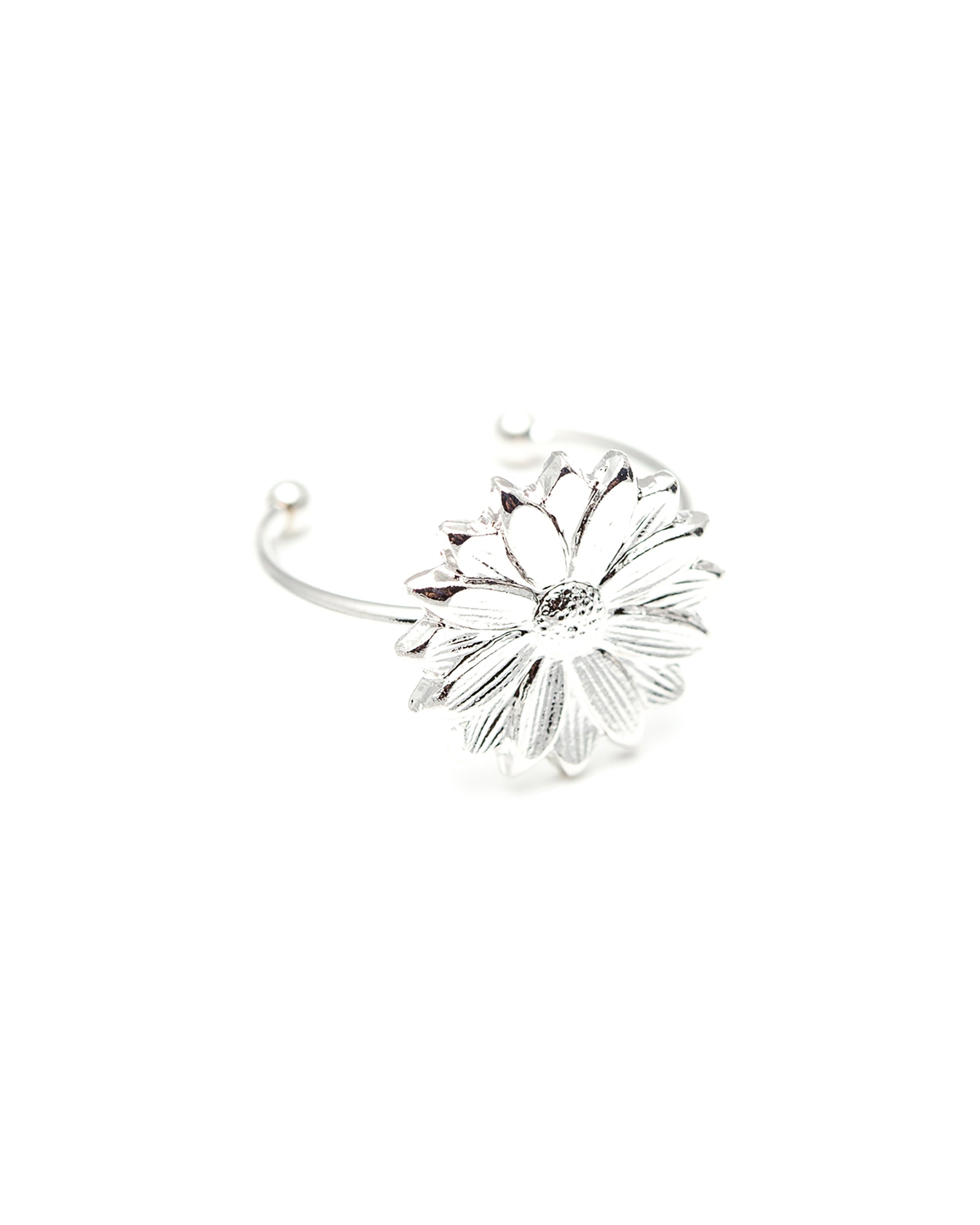 Silver-plated flower ring MONSIEUR SIMONE