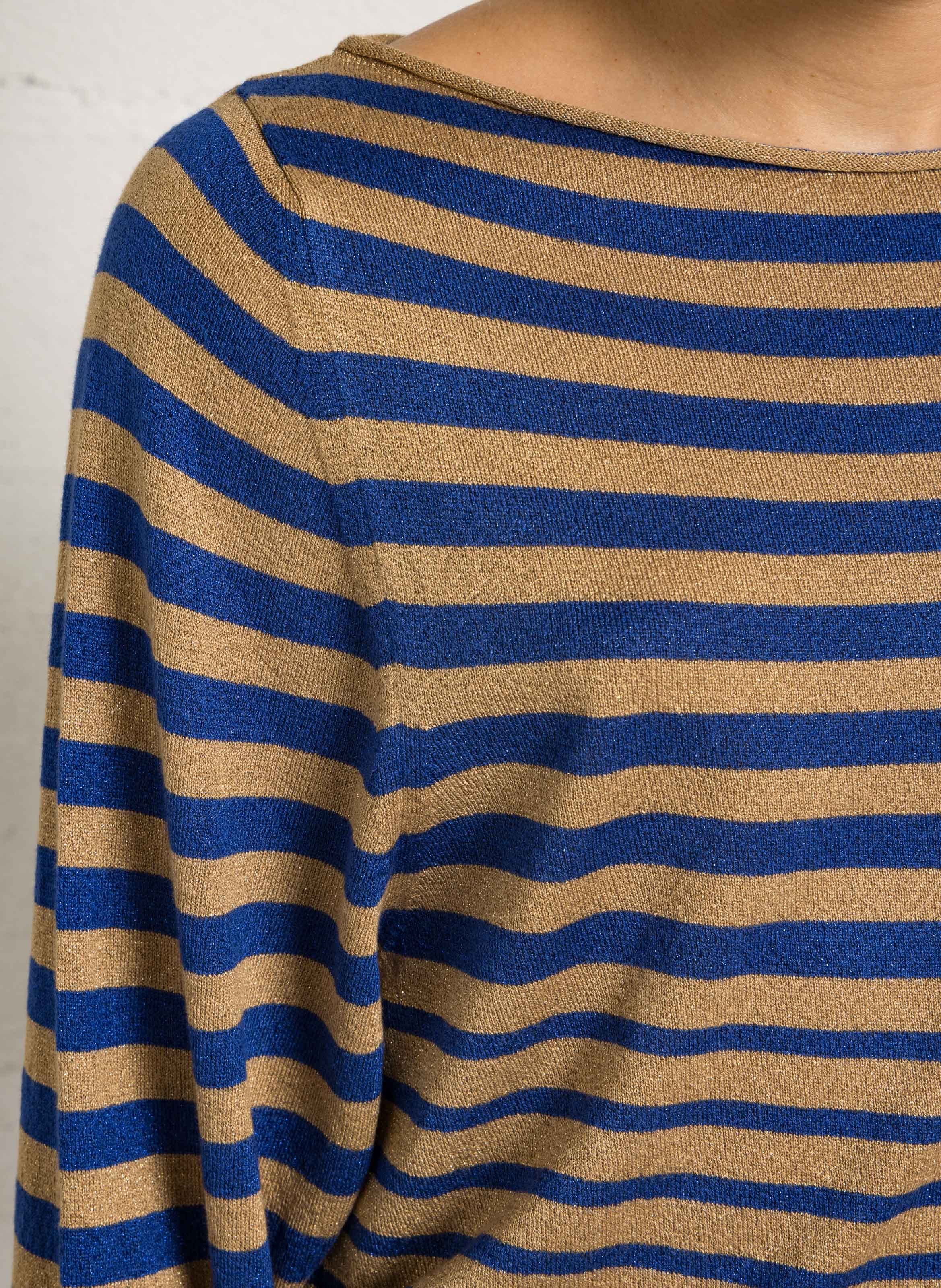 Pull droit à rayures LEON & HARPER Bleu