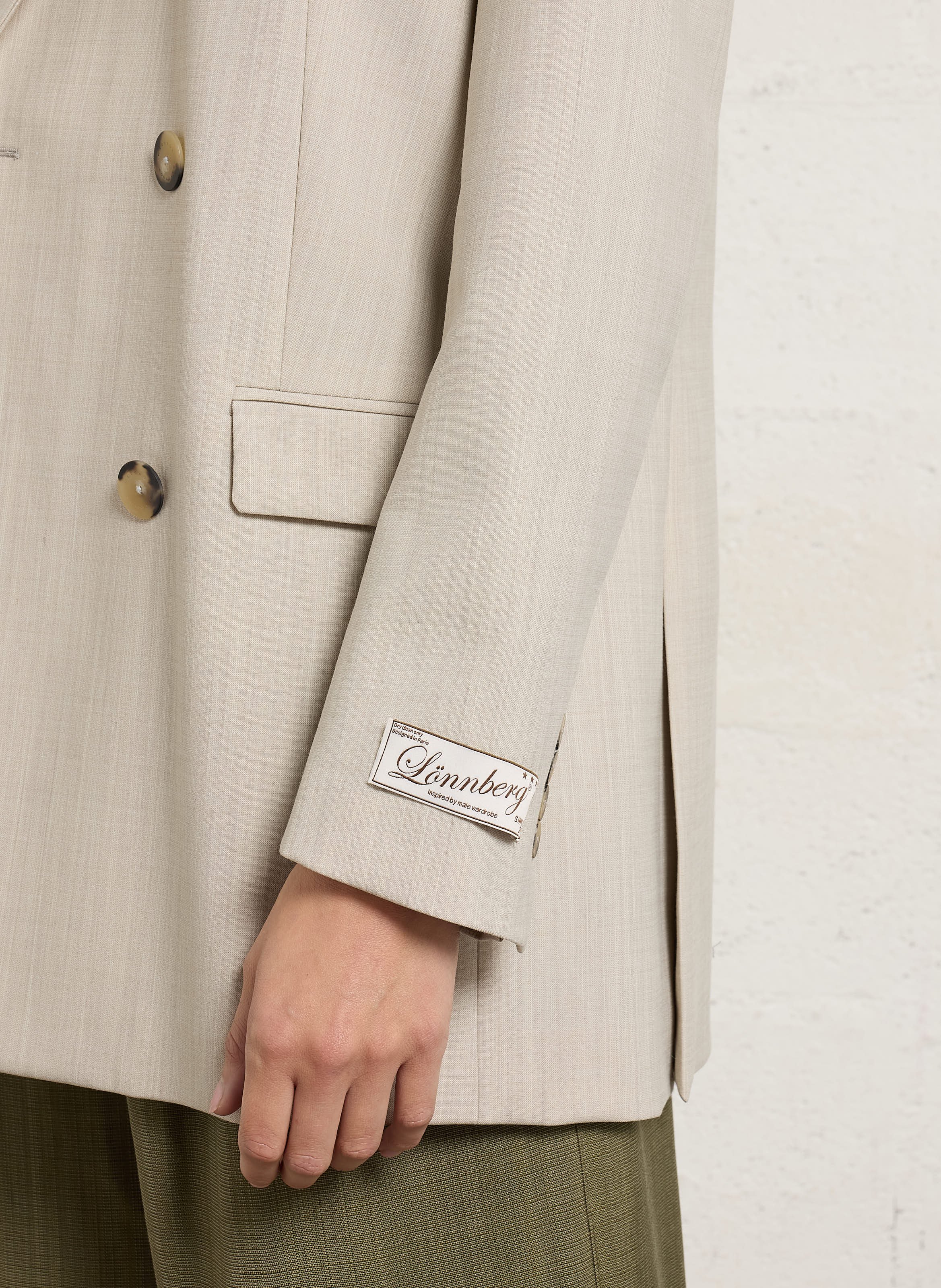 Slim-fit blazer | scheerwolblend MARGAUX LONNBERG Grijs