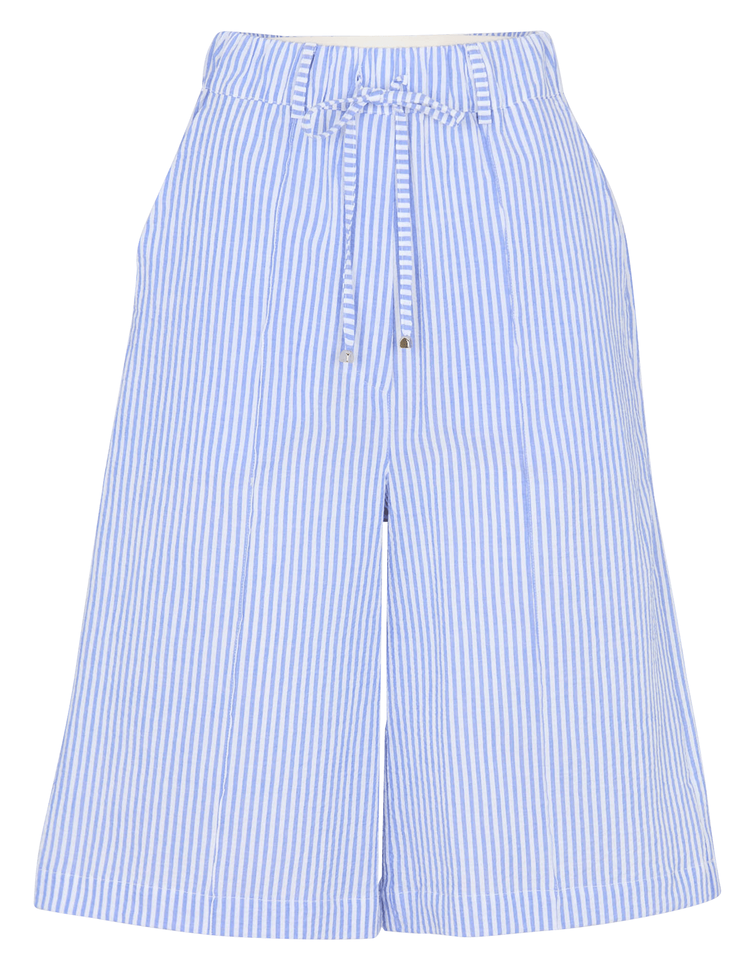 Bermuda mit hoher Taille und Streifen in Übergröße. THE LABEL EDITION Blau