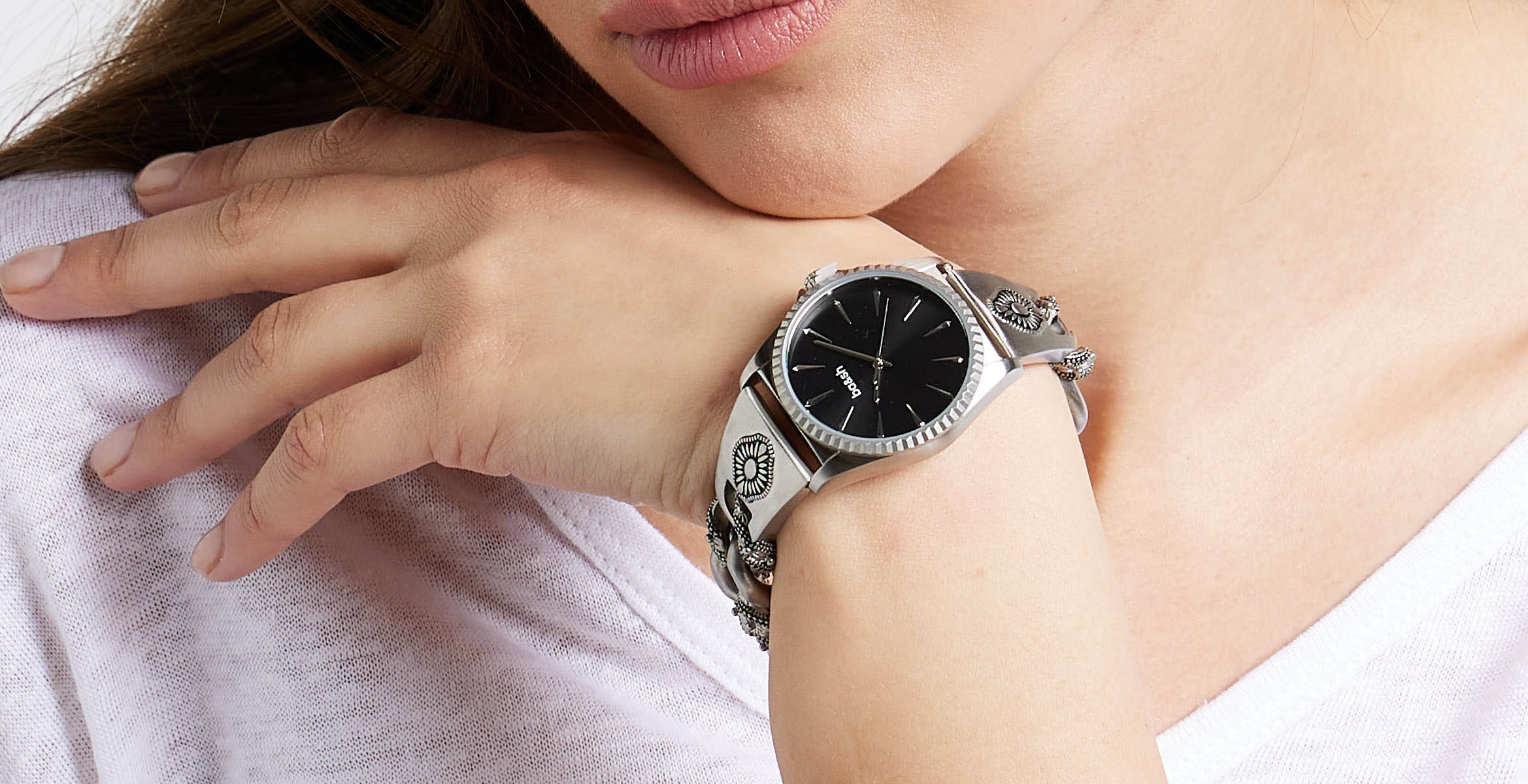 Montre en acier inoxydable BA&SH Noir