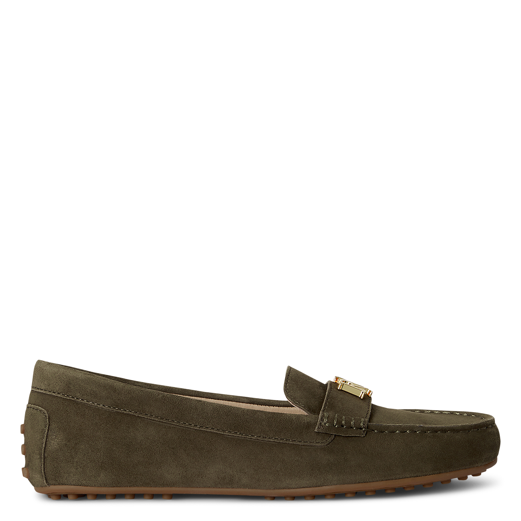 Mocassins en cuir velours LAUREN RALPH LAUREN Kaki