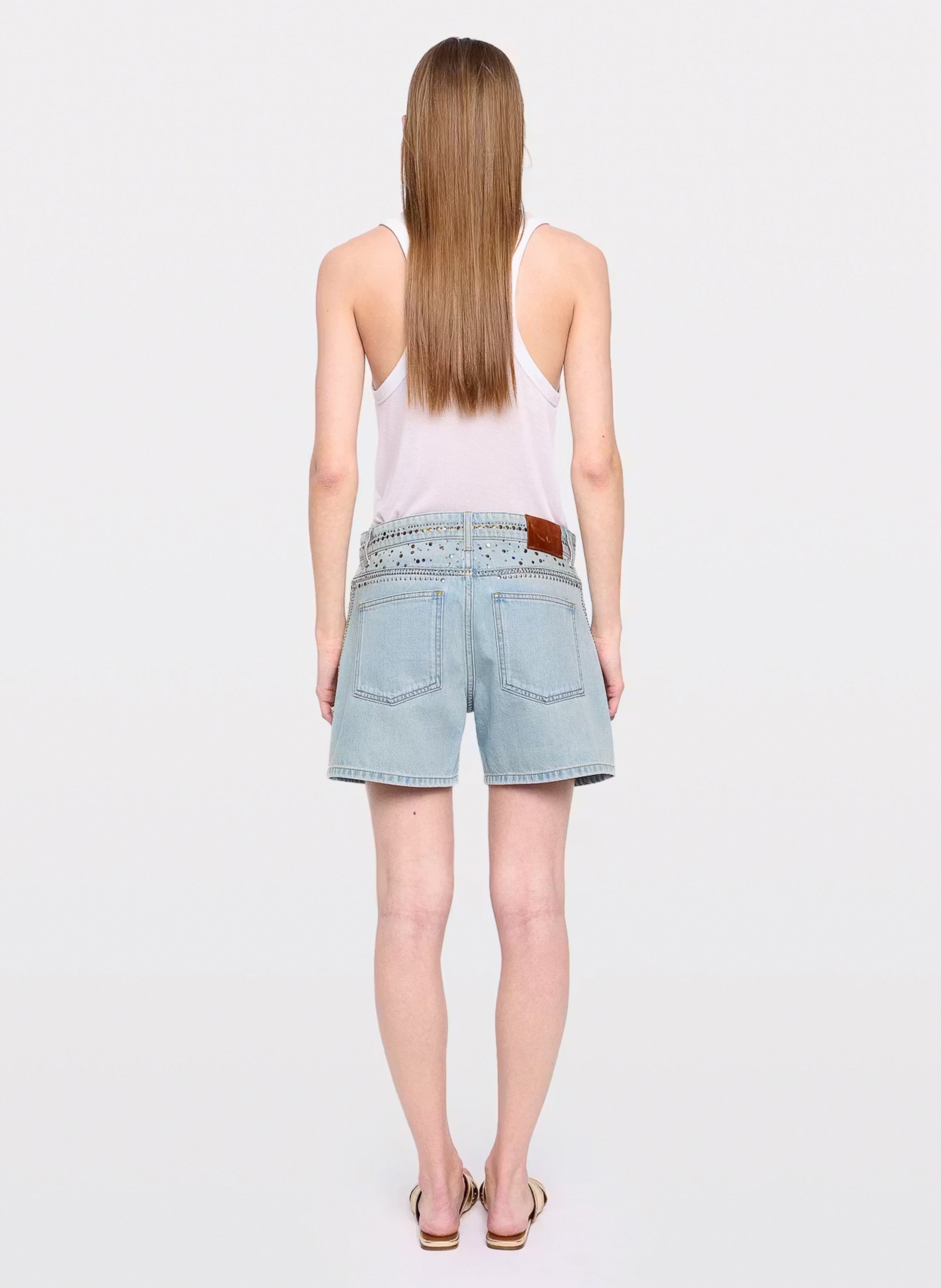 Short ample taille haute à strass ZADIG&VOLTAIRE Bleu