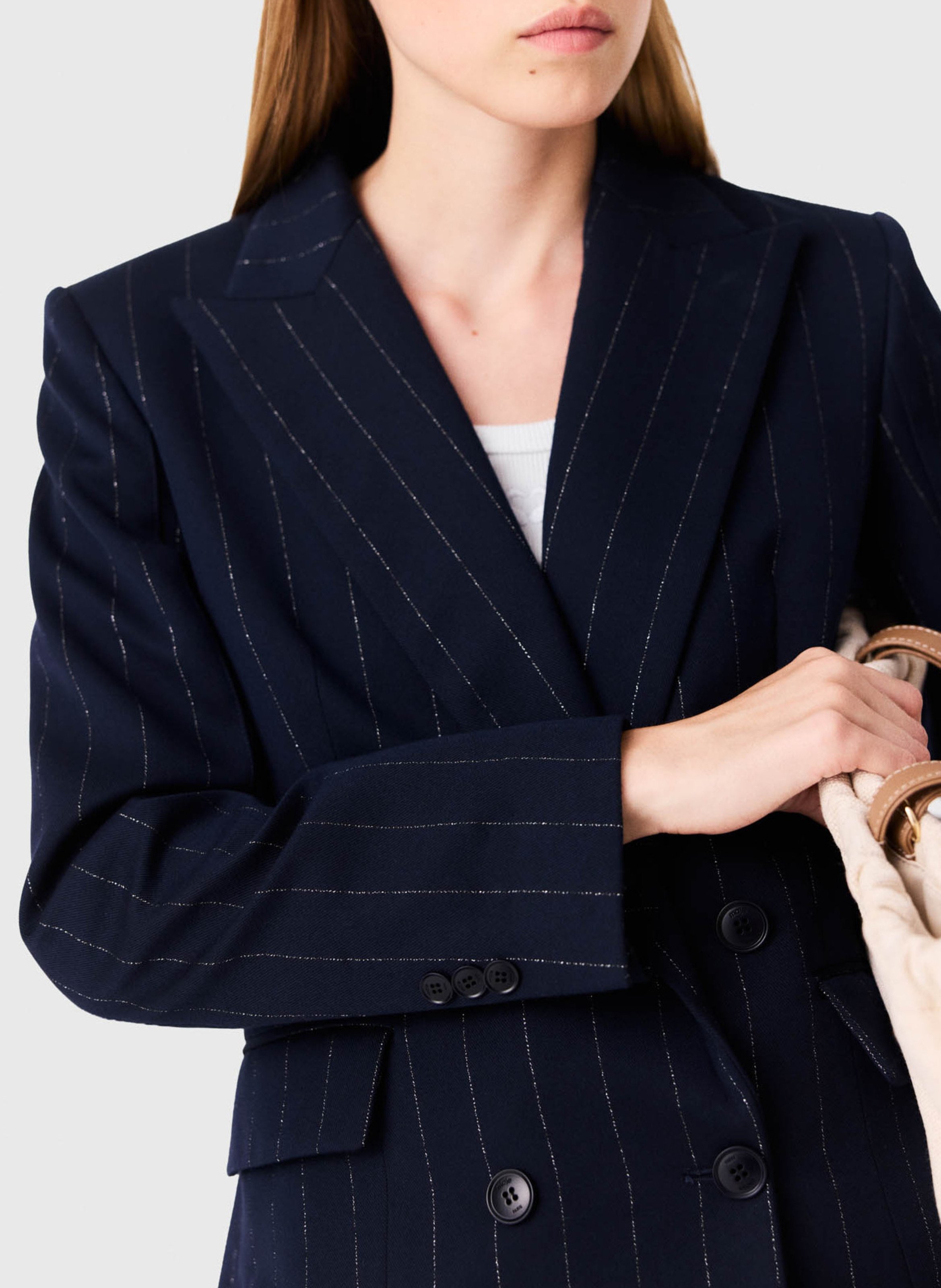 Veste de tailleur cintrée MAJE Bleu