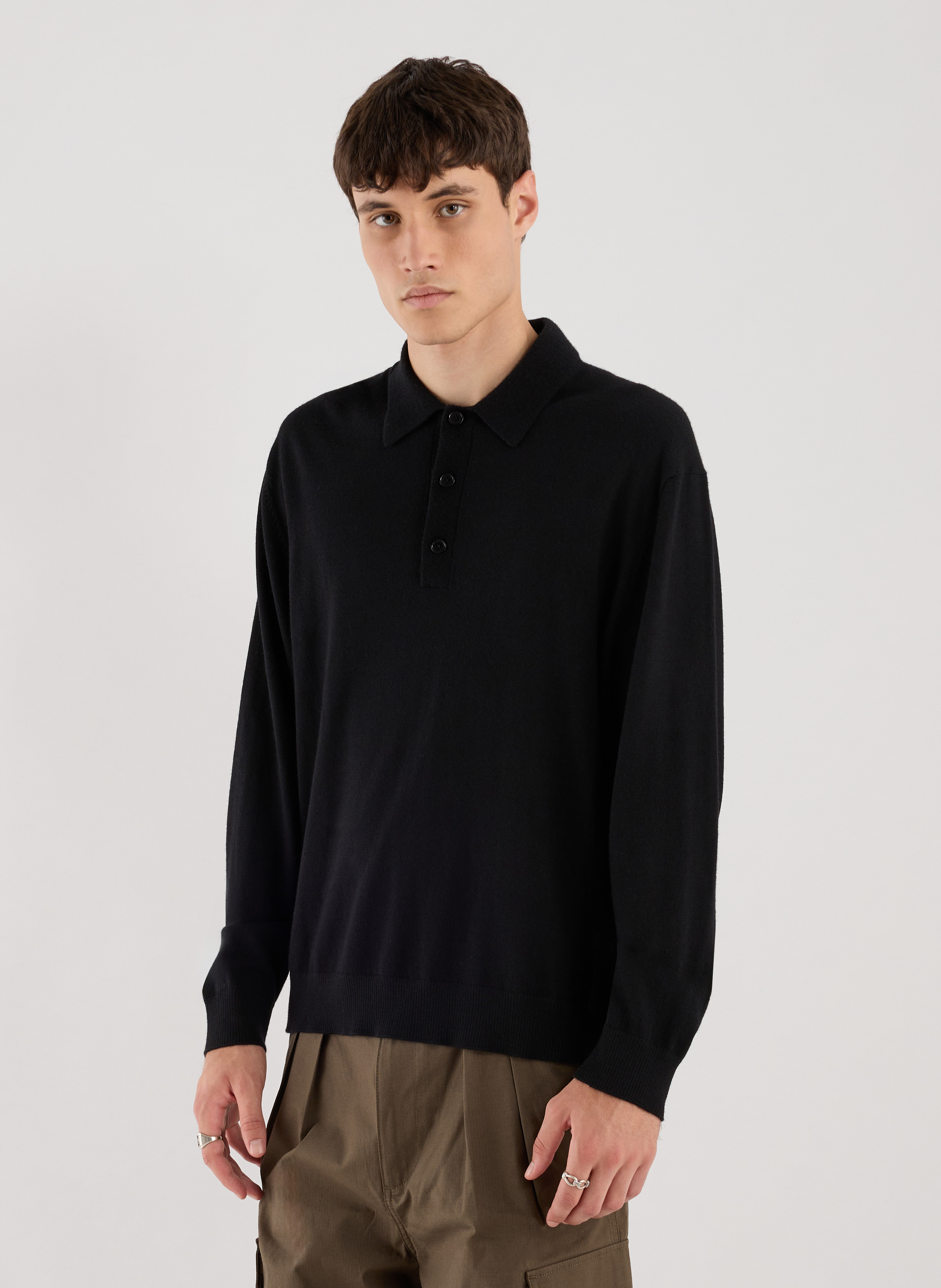 Merino wool Arnau pullover. SAISON 1865 Black