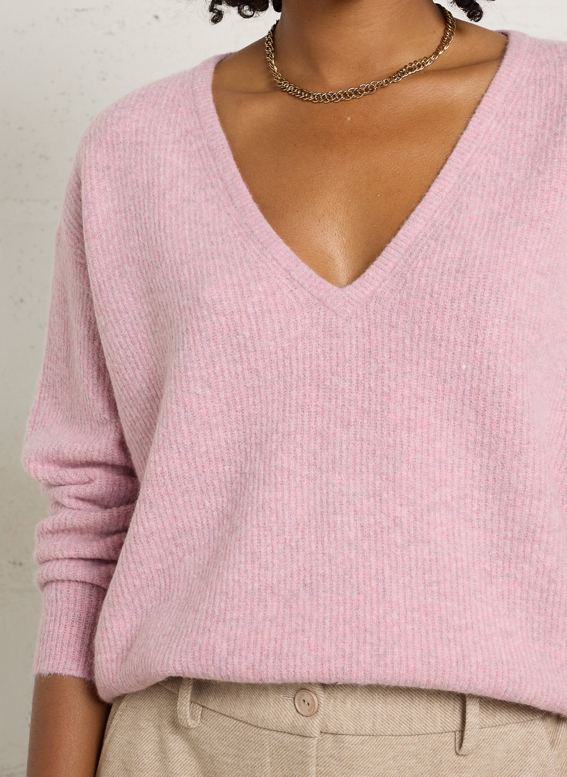 Pull ample col V AMERICAN VINTAGE Rose