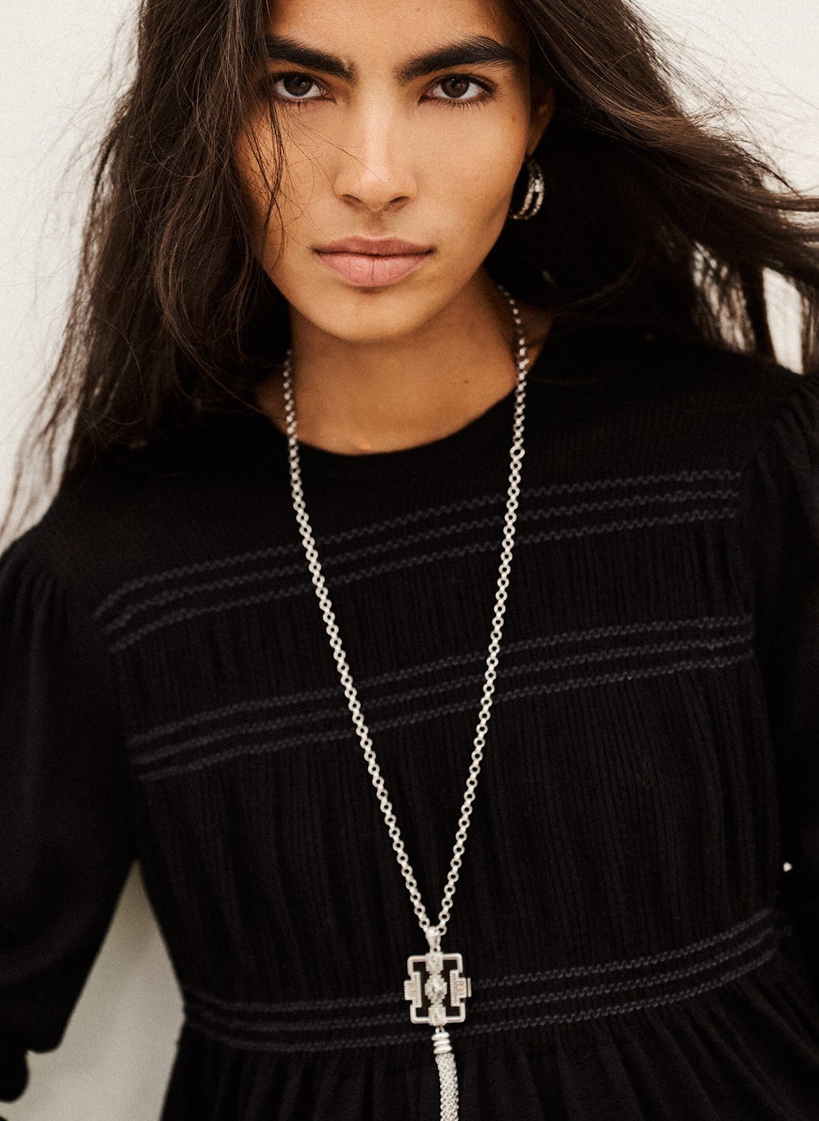 Pull droit col rond en laine BA&SH Noir