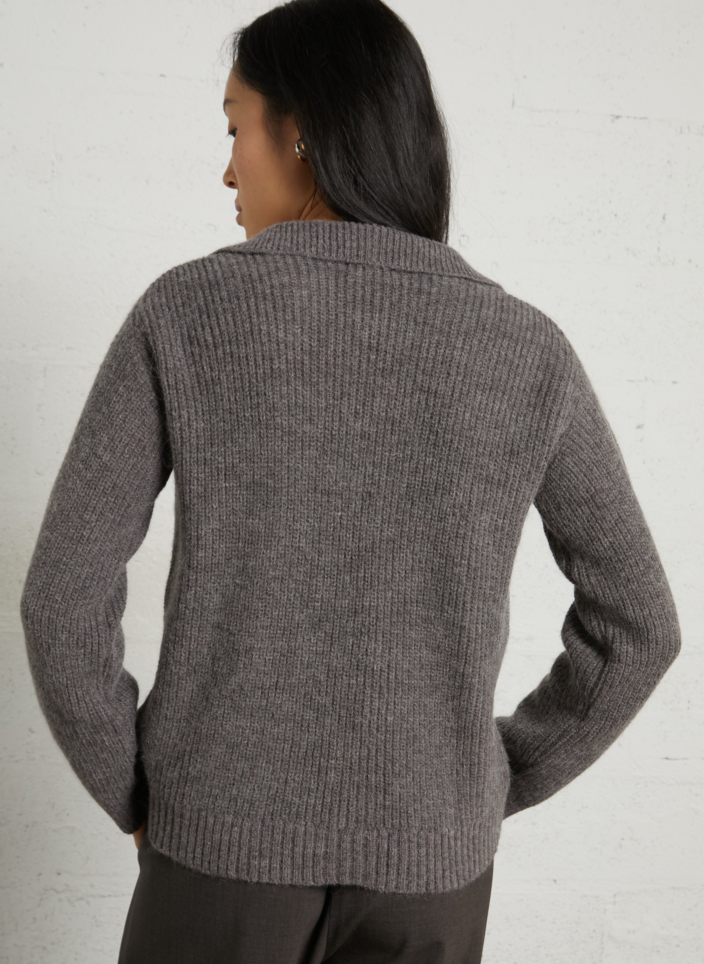 Gerade geschnittener Strickpullover DIEGA Grau