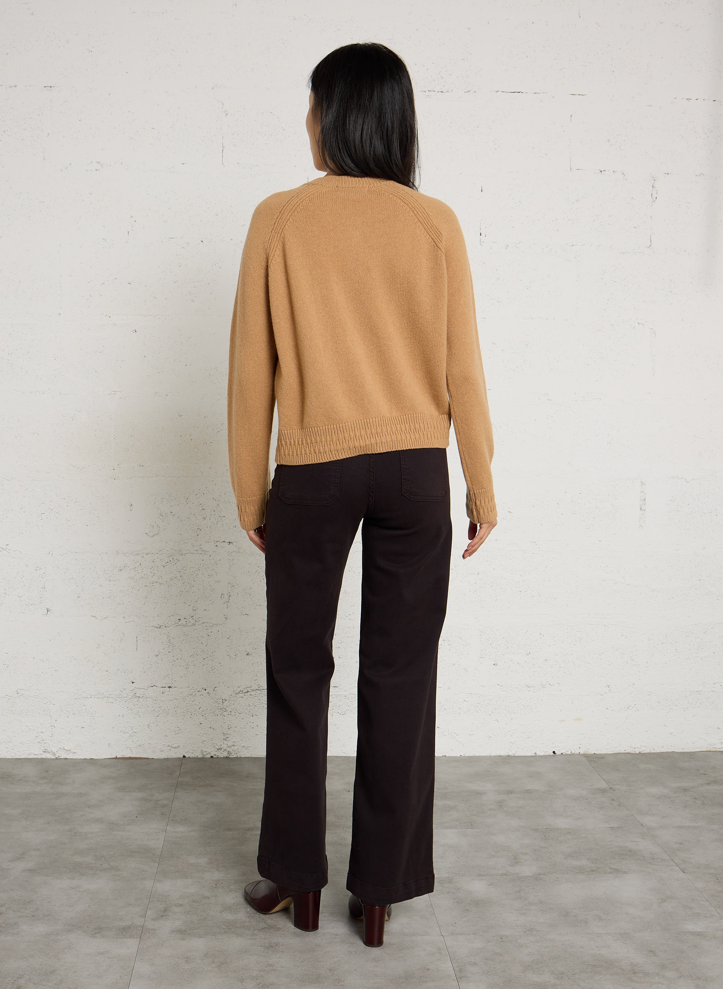 Oversized wool and cashmere vest MAISON ANJE Brown