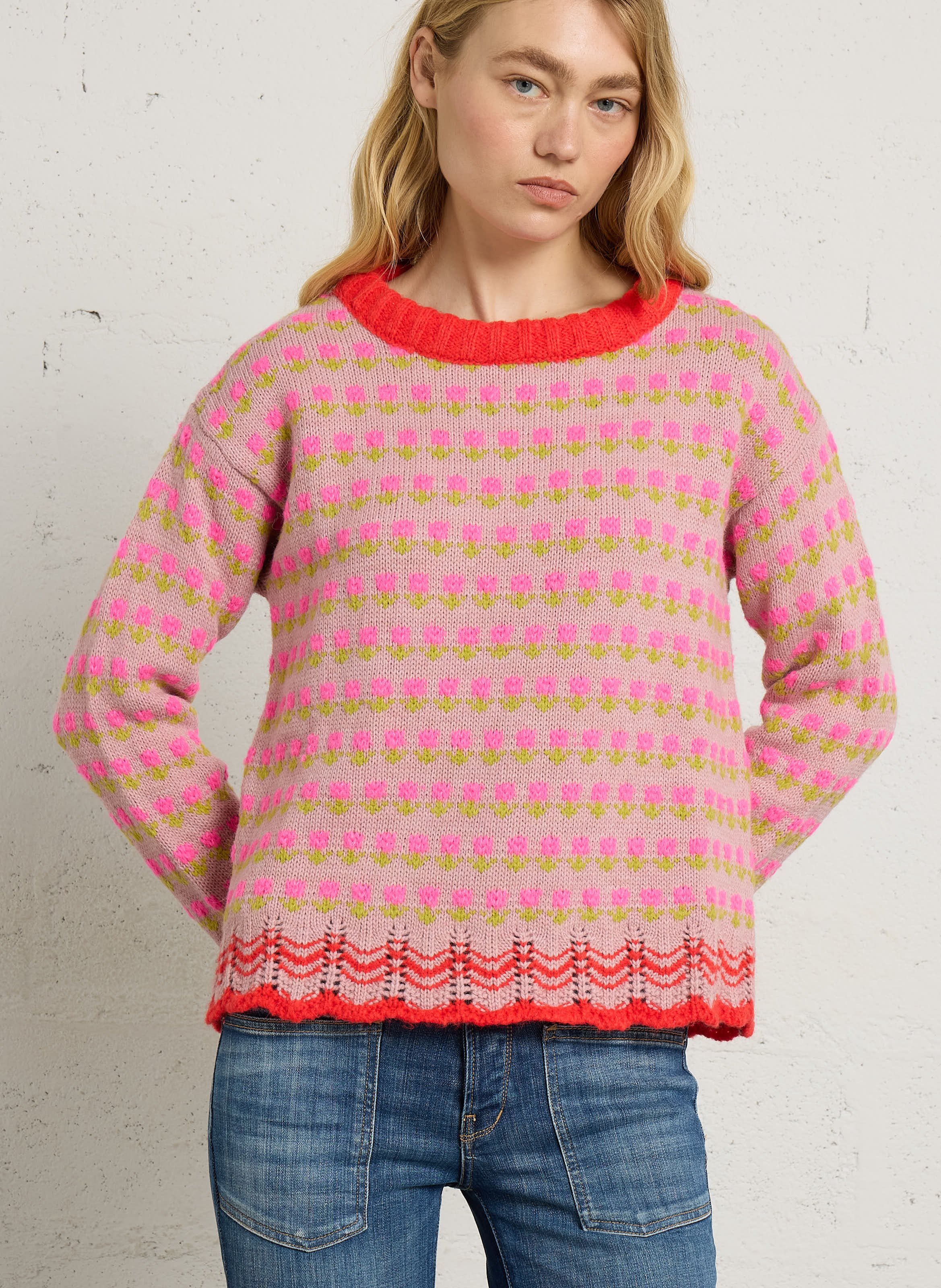 Oversized trui DR BLOOM Roze