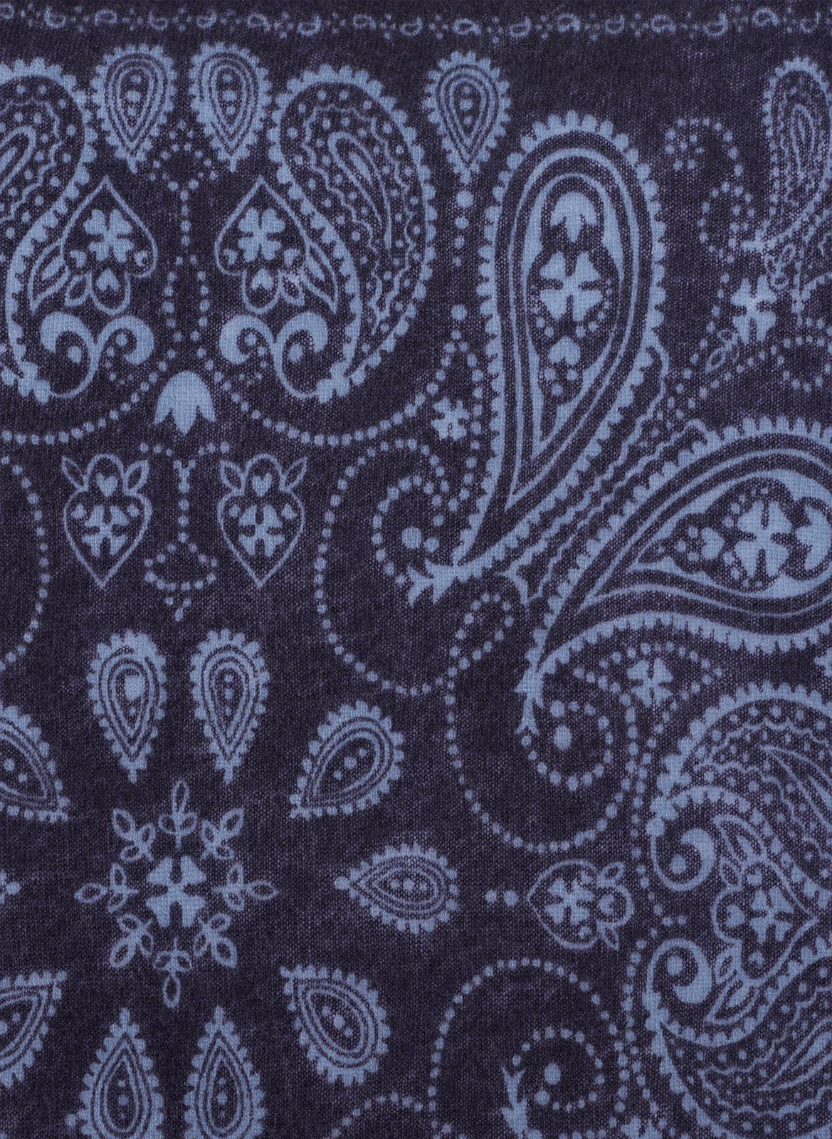 Echarpe imprimée en cachemire | Bleu PABLO Femme