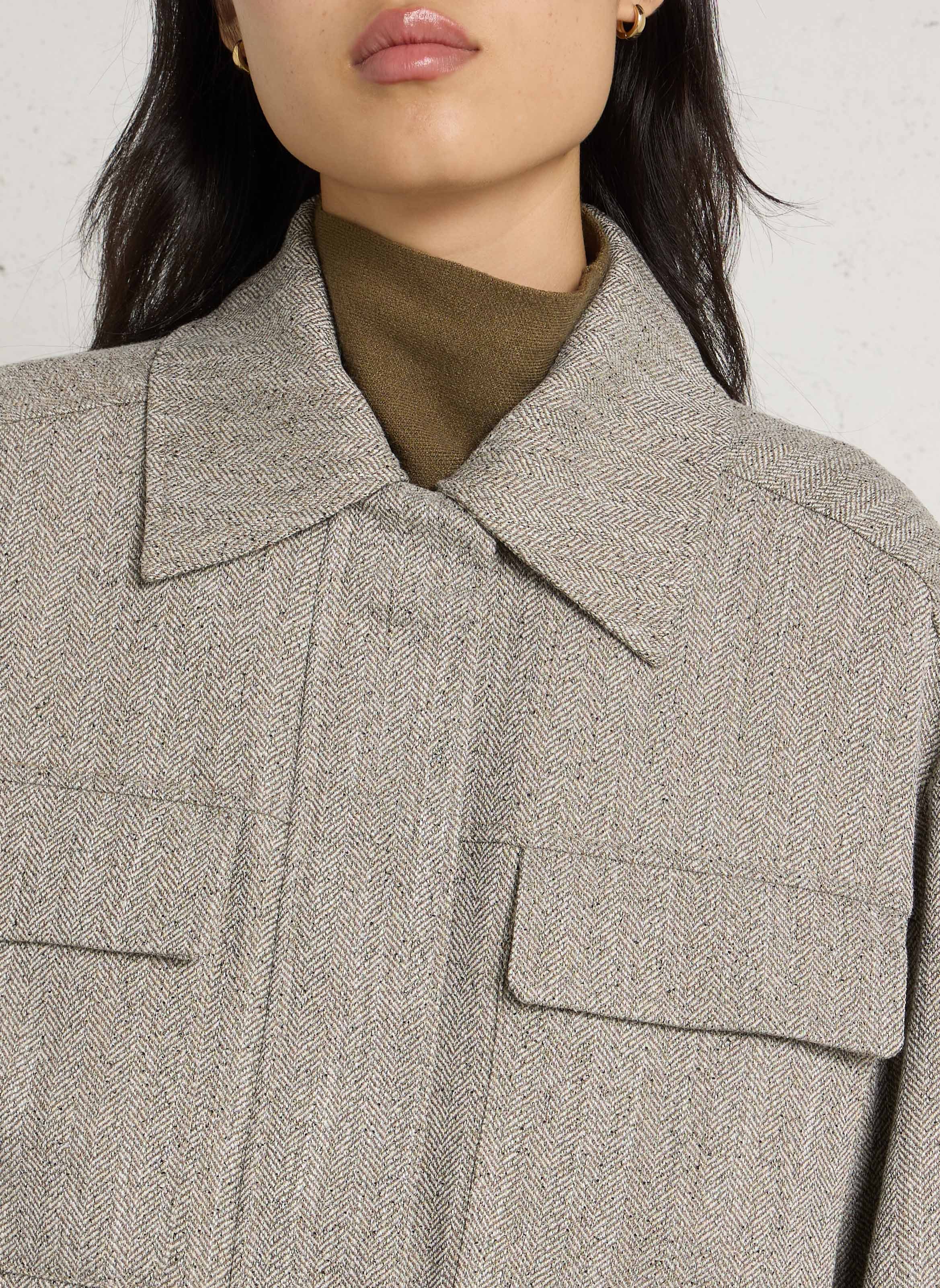 Jacke mit klassischem Kragen PLEASE Braun