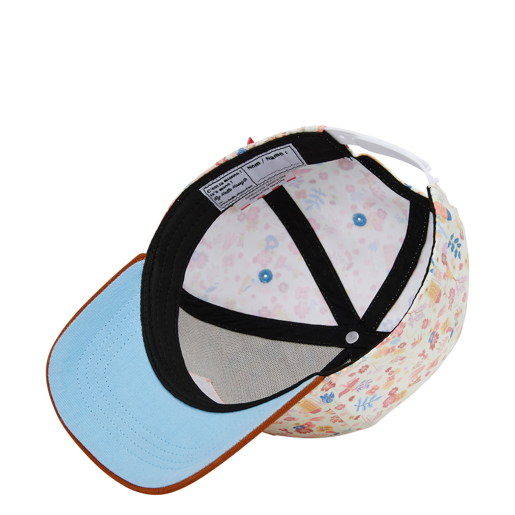 Bedruckte Kappe HELLO HOSSY Braun