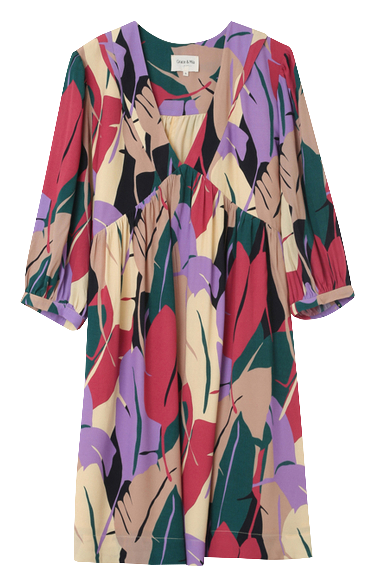 Robe courte baby-doll imprimée GRACE ET MILA Multicolore