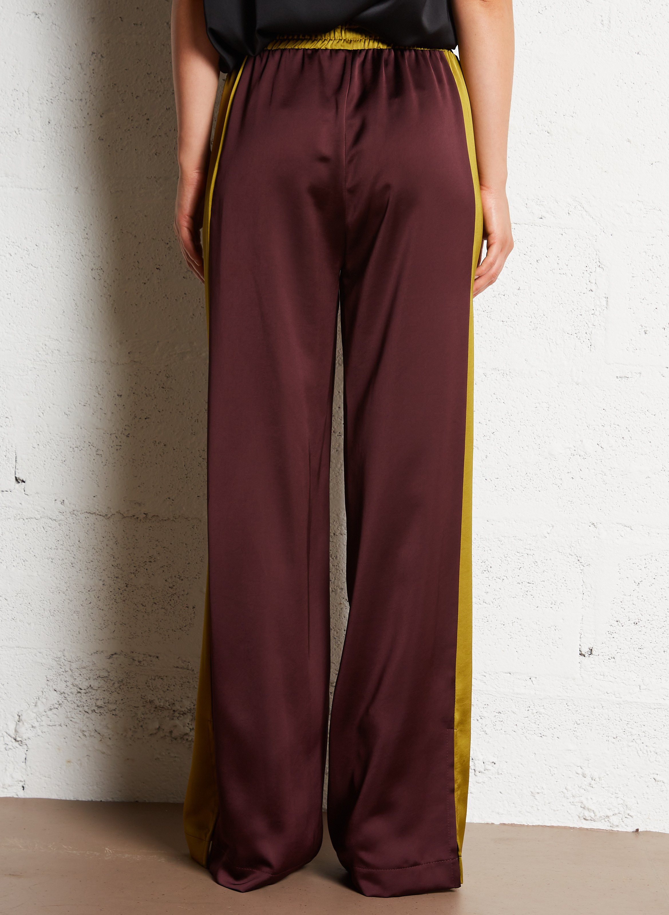 Wide-leg satin effect pants IMPERIAL Red