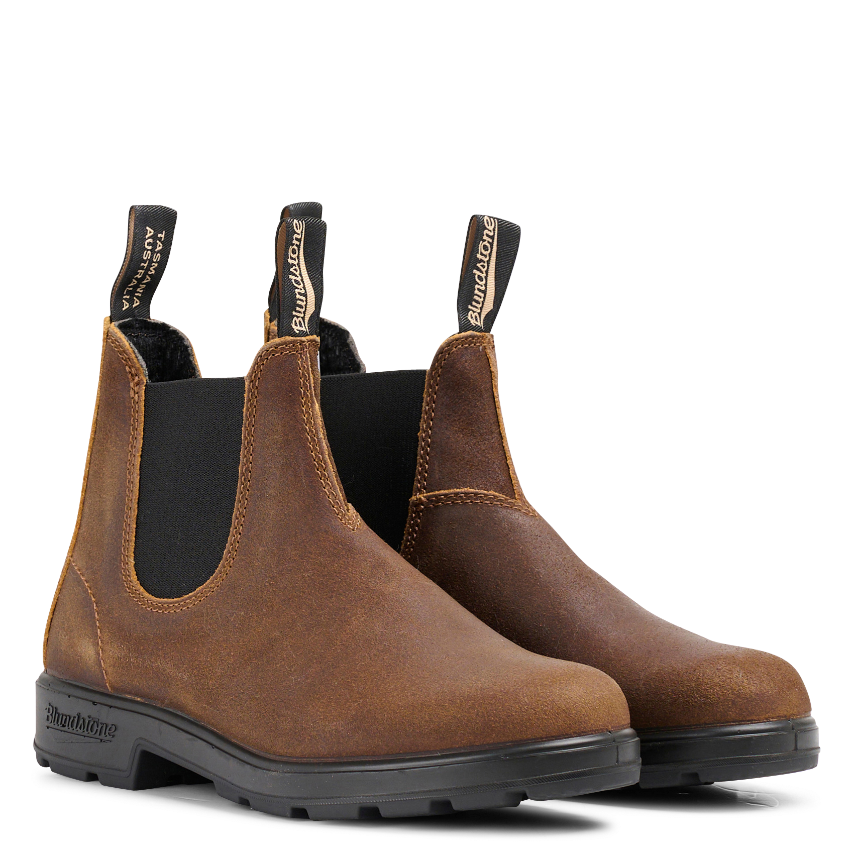 Mixed leather ankle boots BLUNDSTONE Brown