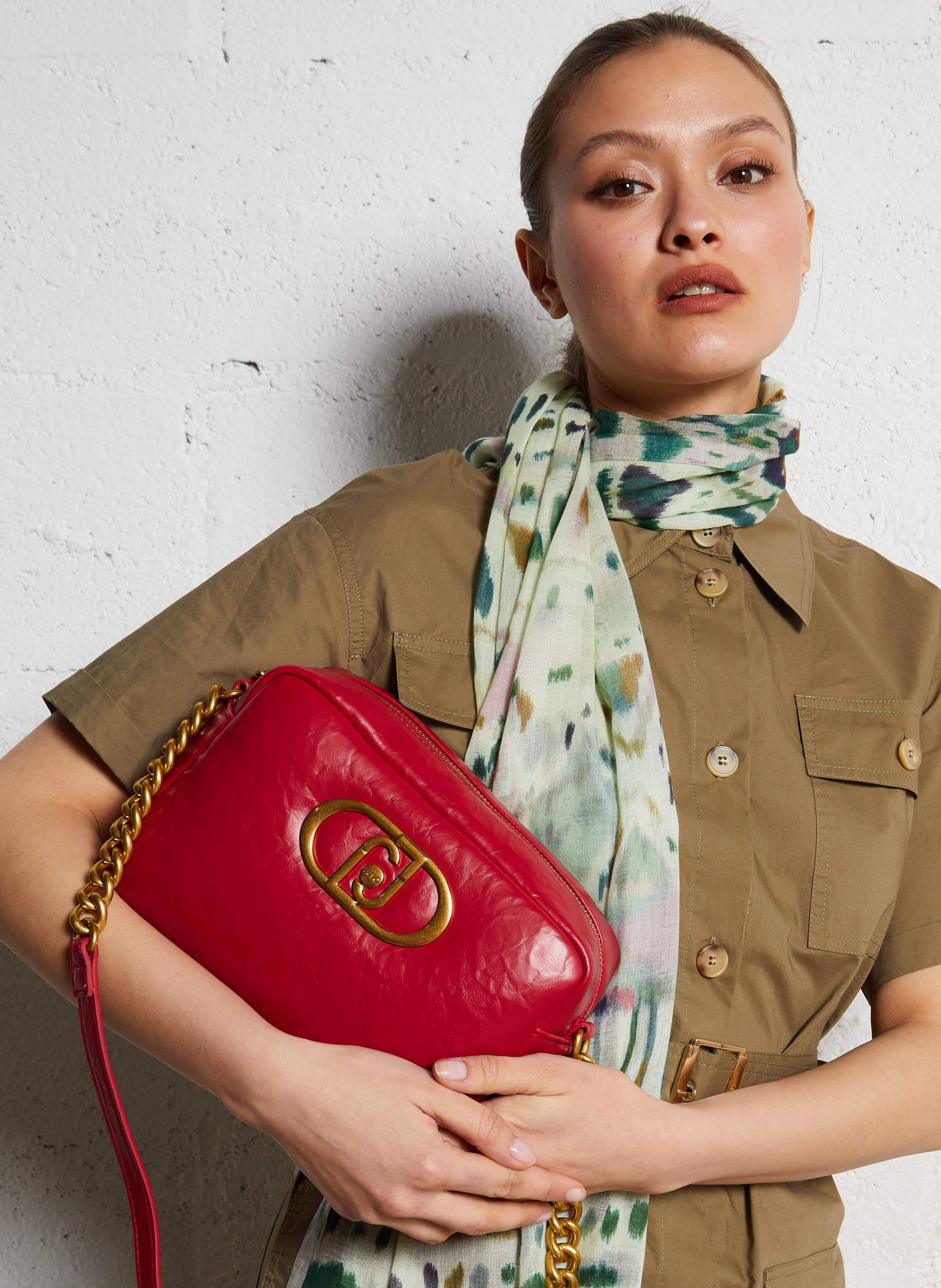 Sac bandoulière effet cuir LIU JO Rose