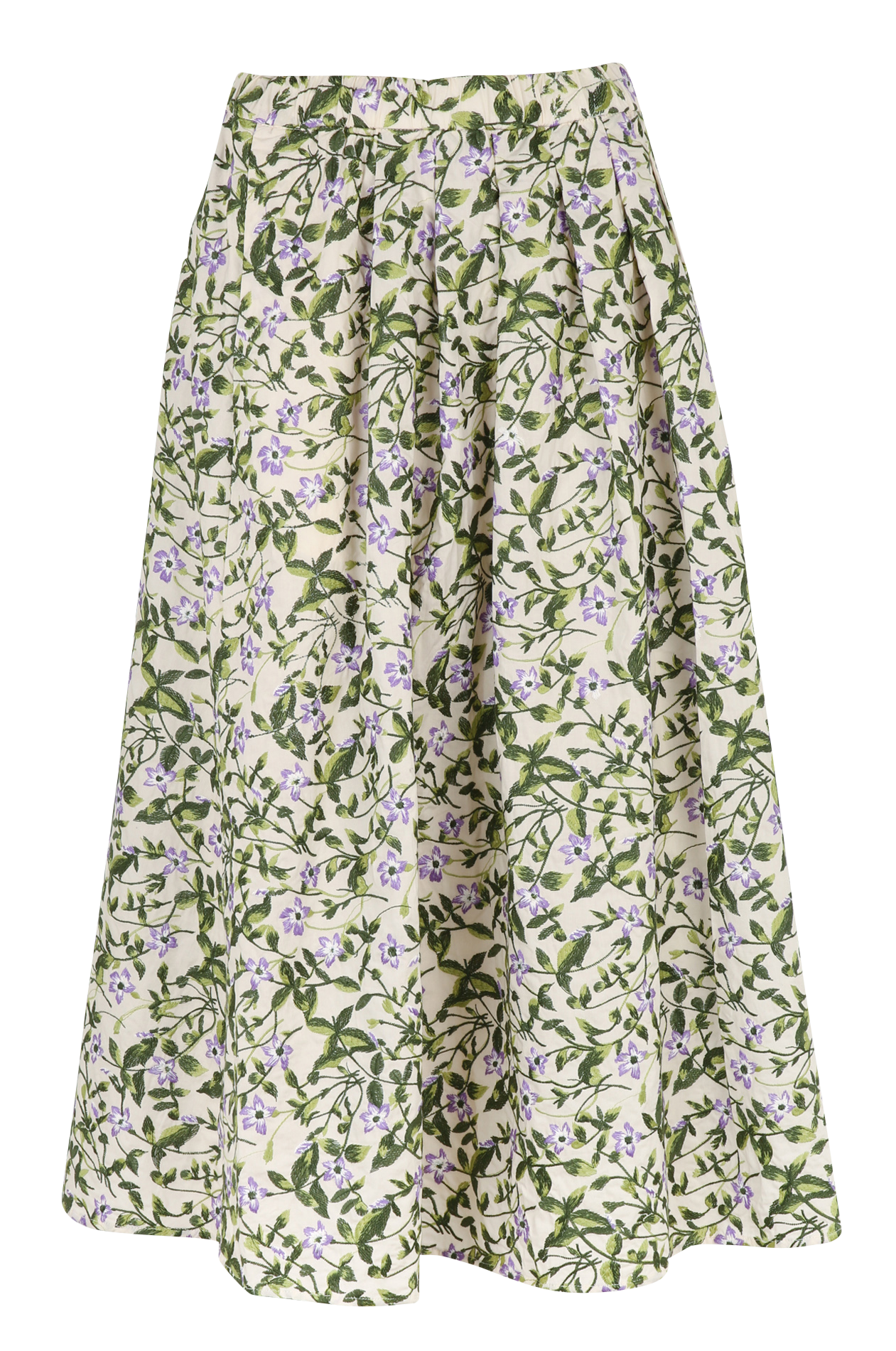 Jupe longue en coton brodé MAX MARA WEEK END Beige