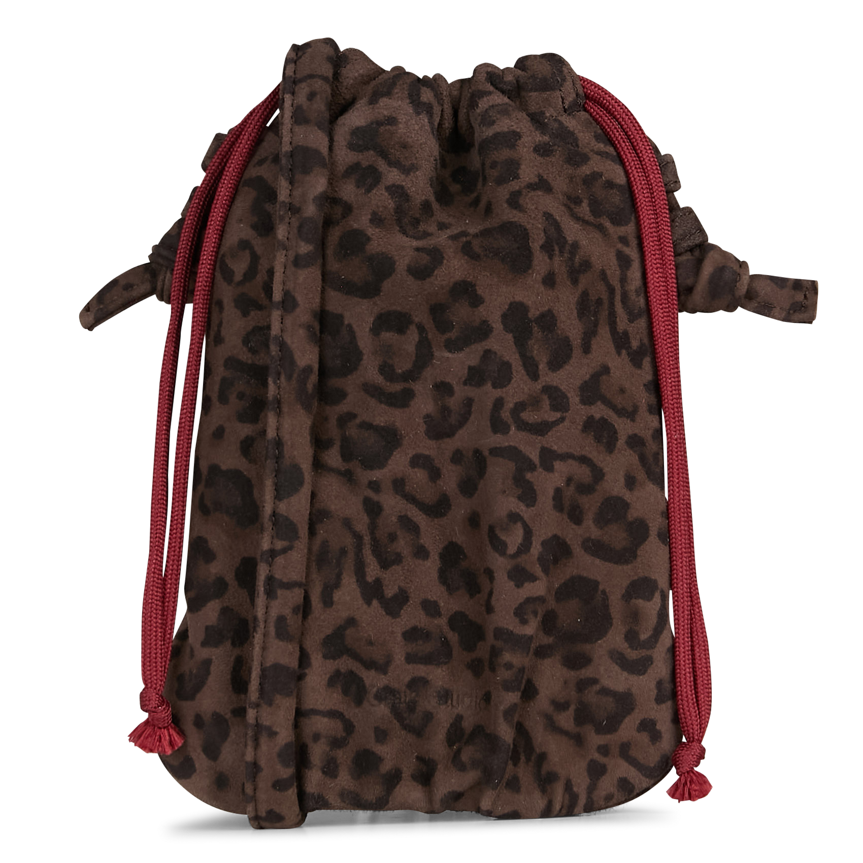 Sac bandoulière en cuir velours imprimé CRAIE STUDIO Marron