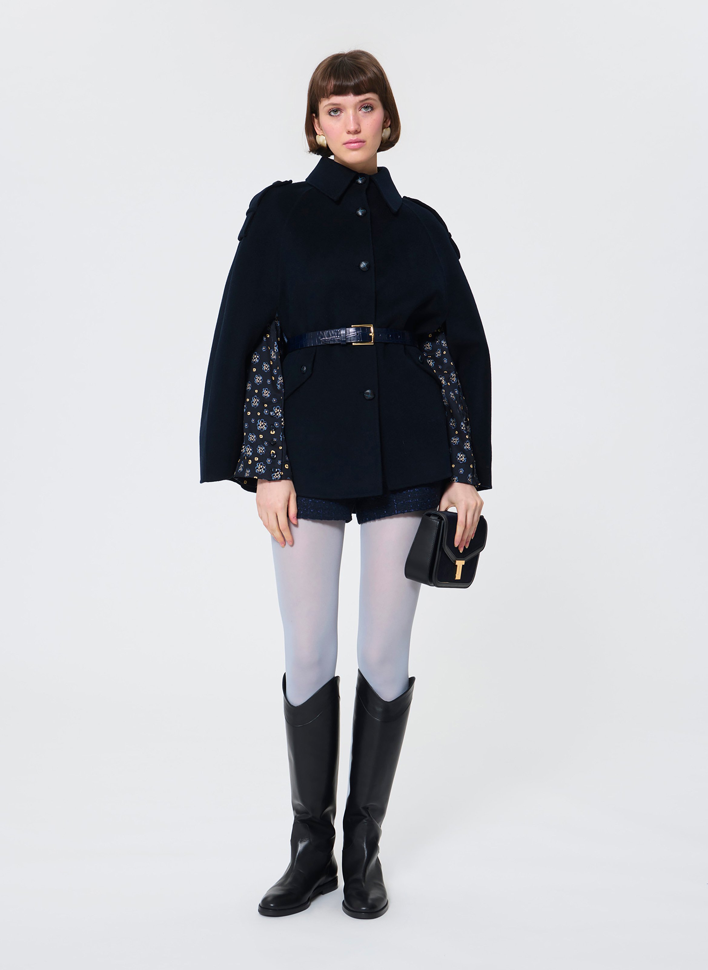 Classic-collar wool-mix coat TARA JARMON Blue