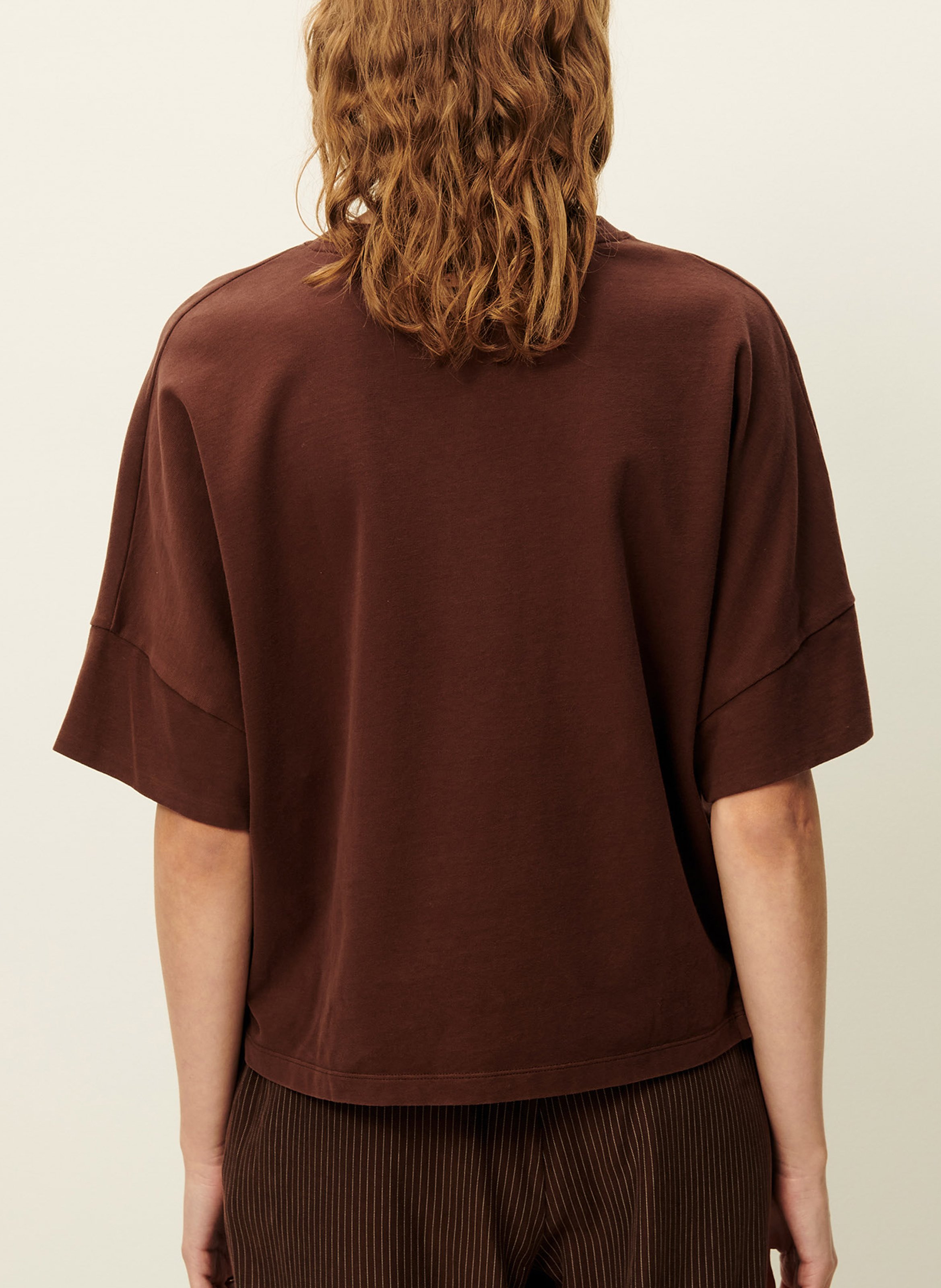 Camiliday round-neck sleeveless cotton top SESSUN Brown