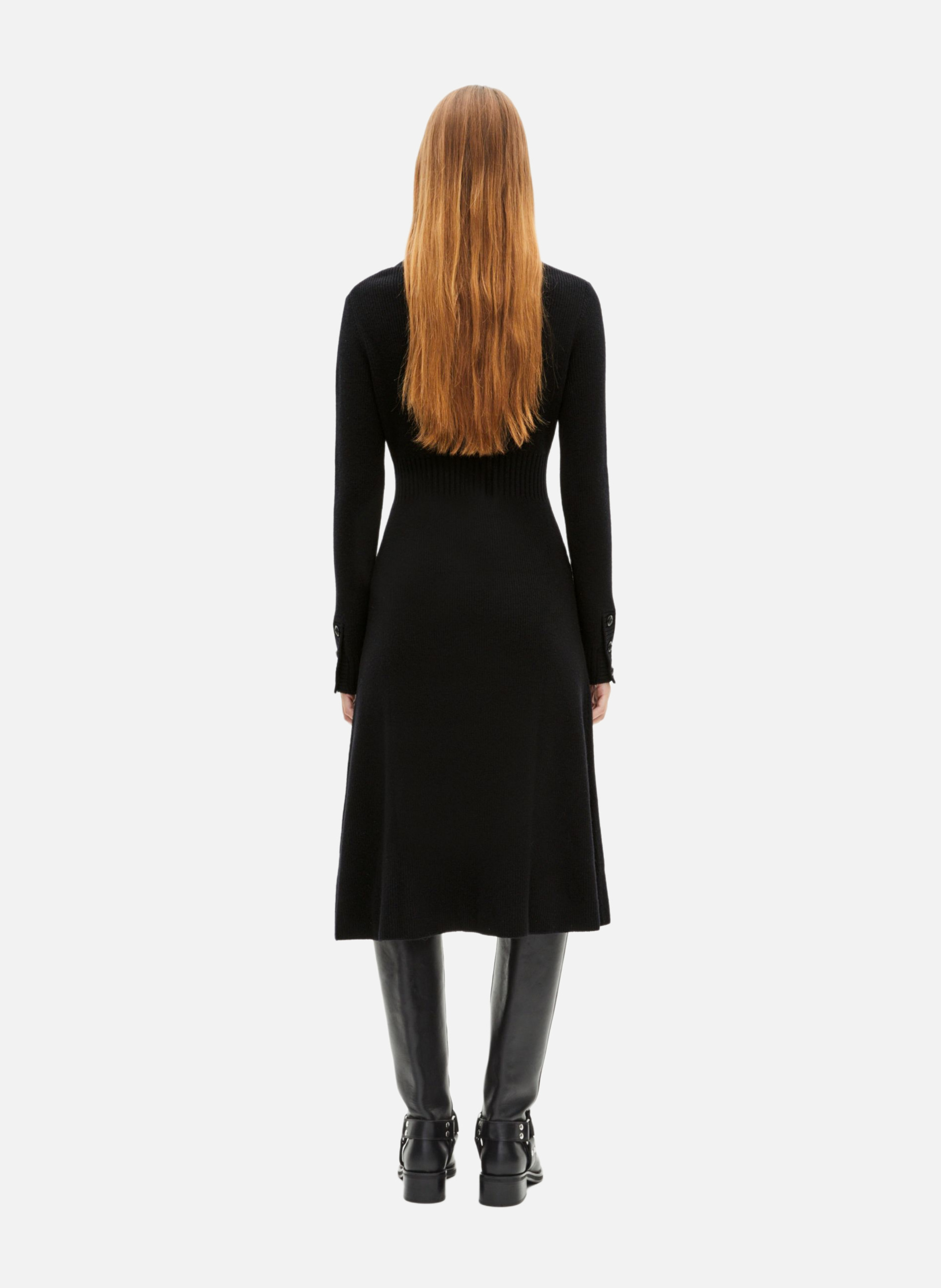 Long wool dress THE KOOPLES Black
