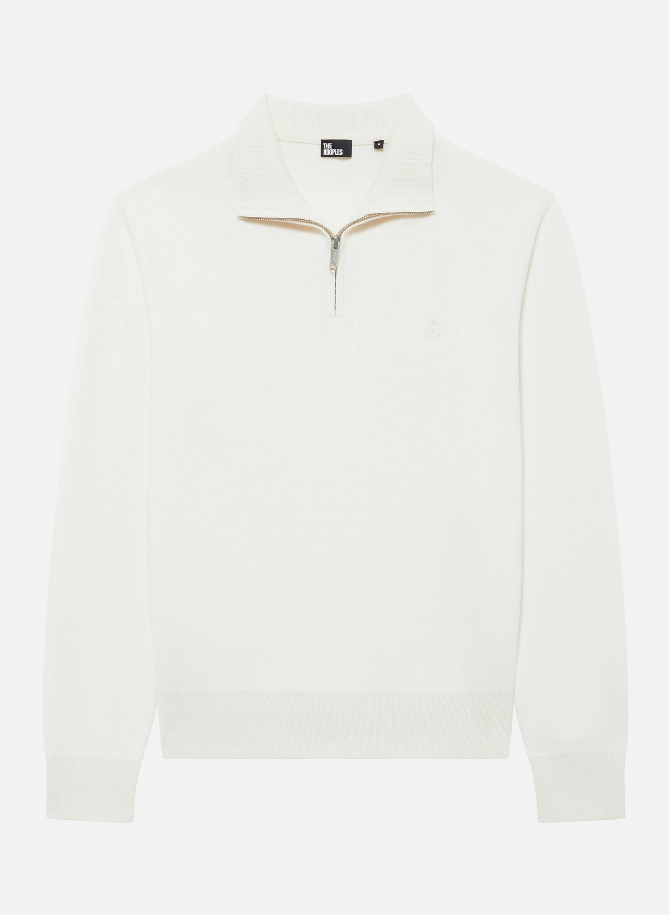 Double-sided trucker collar sweater Beige