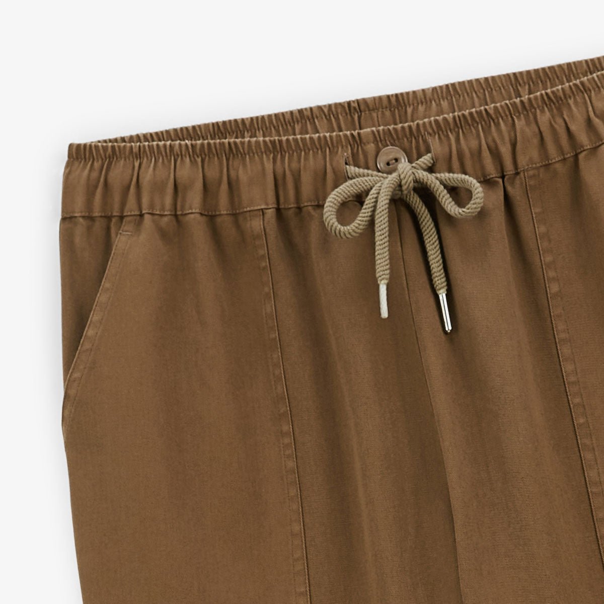 Tapered cut pants with elastic waistband SERGE BLANCO Brown
