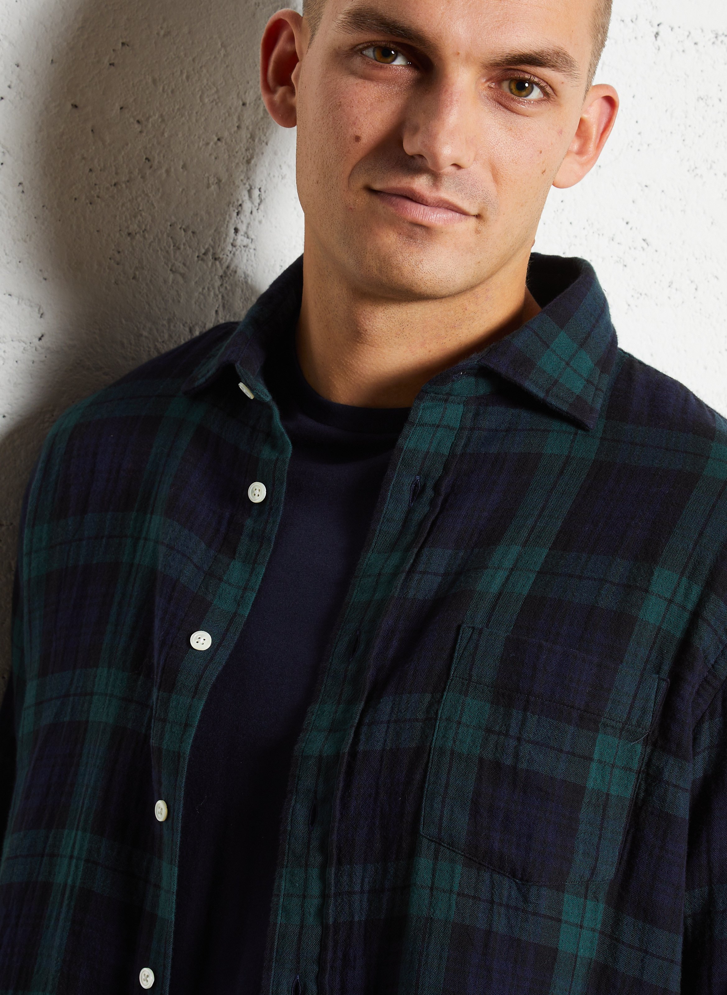 Chemise col classique en coton HARTFORD Multicolore