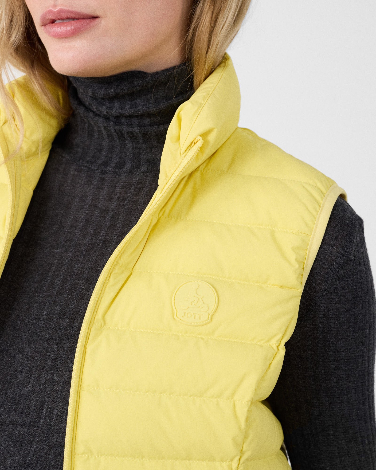 Stretch sleeveless down jacket Grenada JOTT Yellow