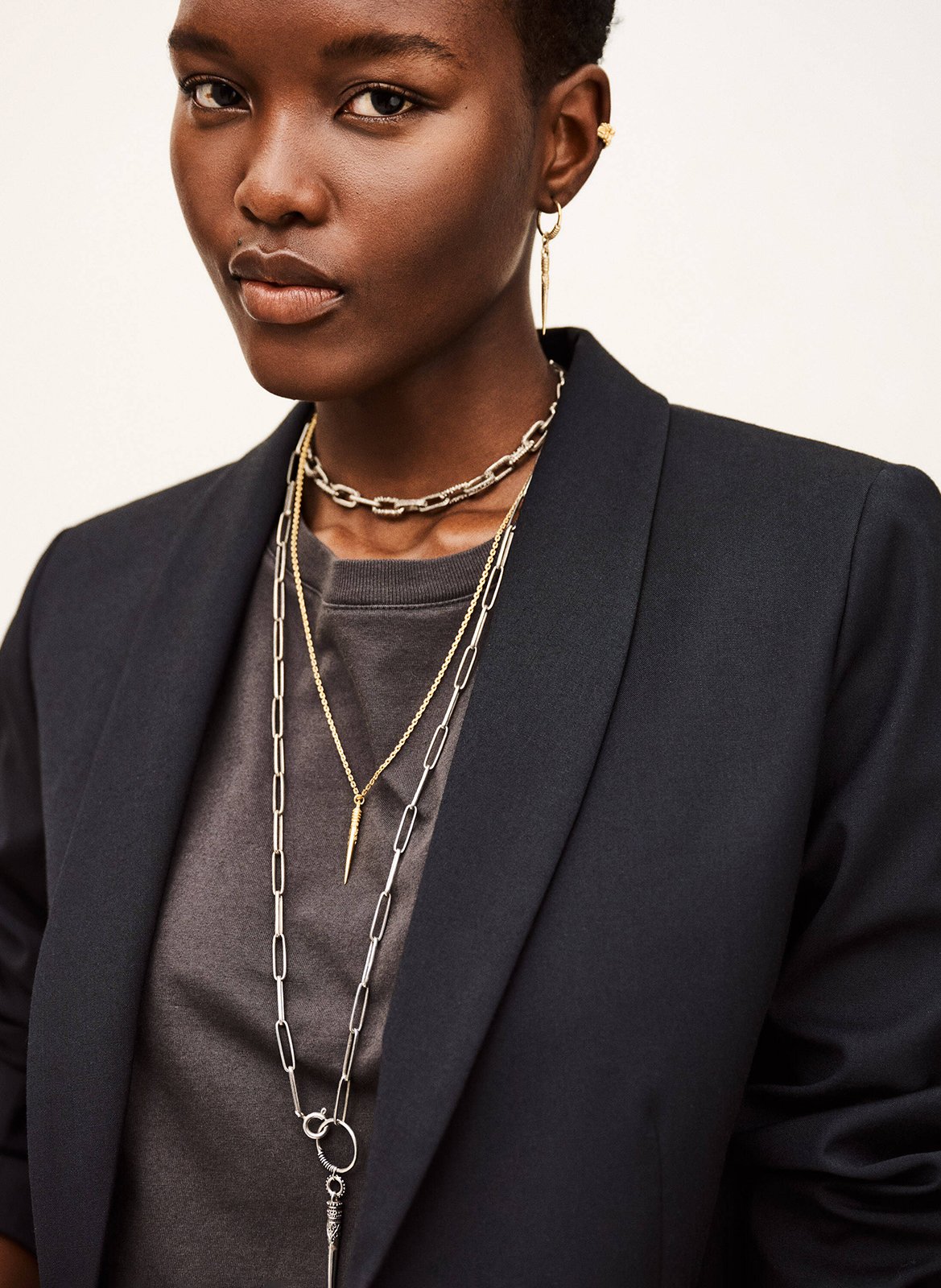 Veste col tailleur  Bleu