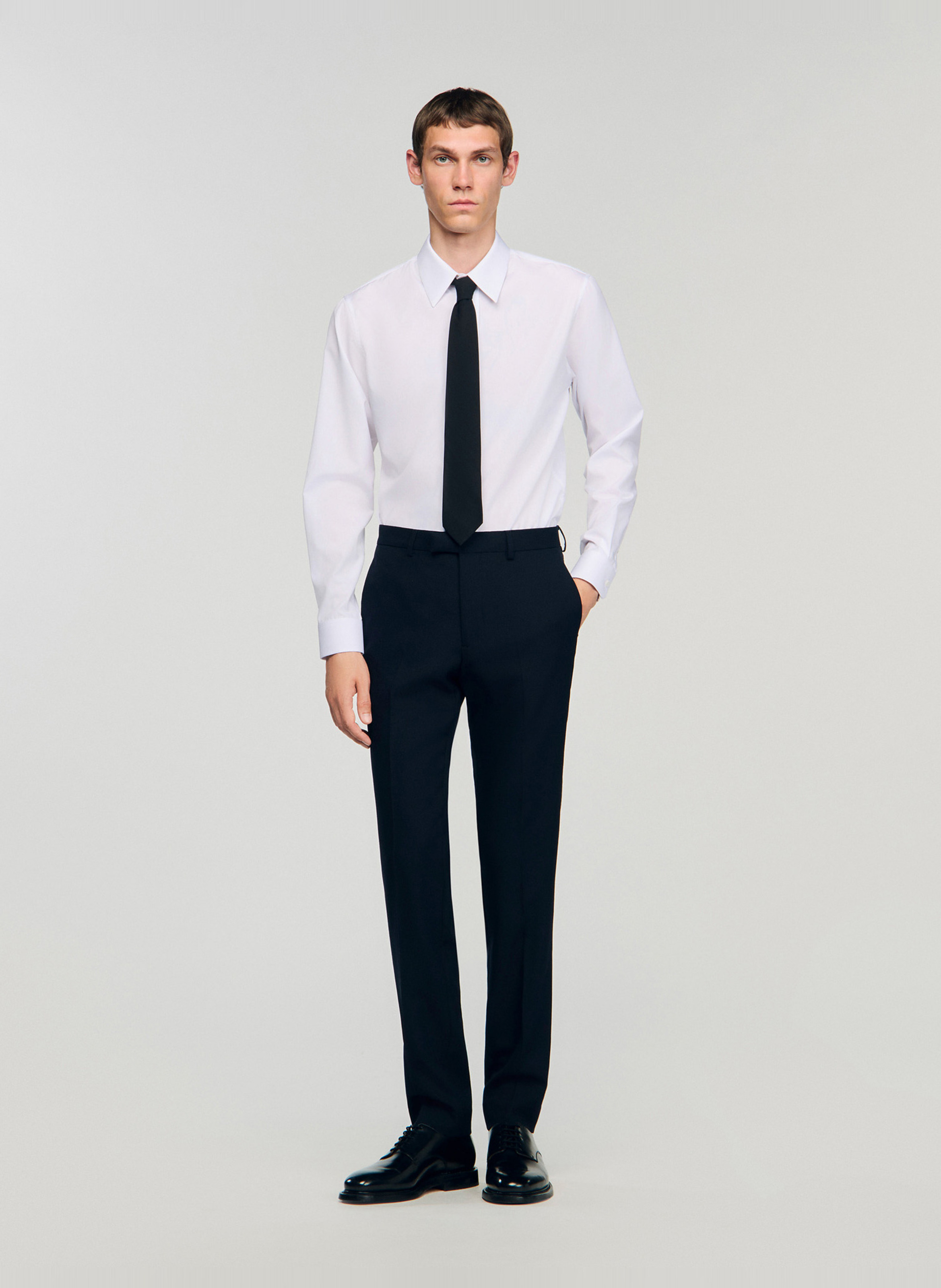 Wool suit pants SANDRO Blue