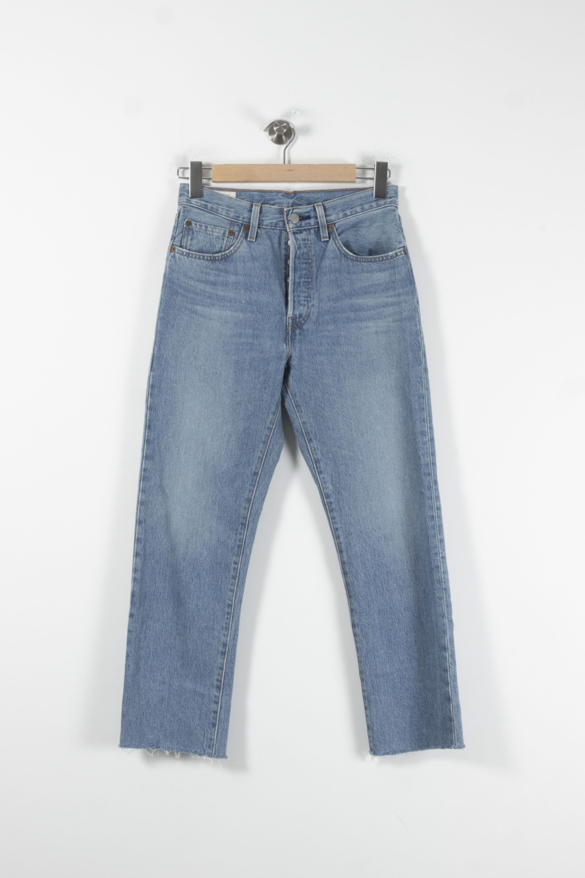 Cropped slim jeans with studs LEVI'S - Seconde main Blue