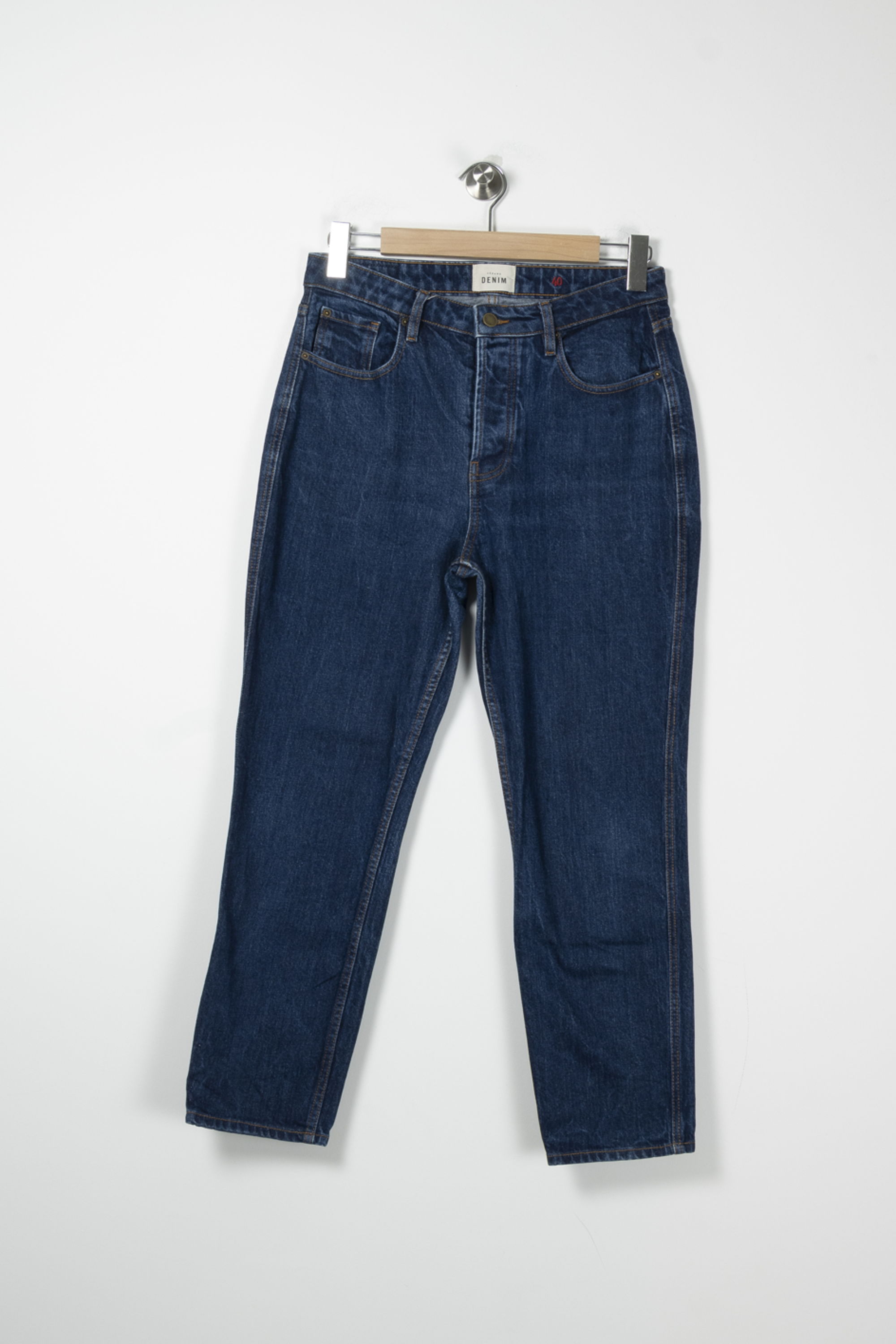 Cropped slim jeans with studs SEZANE - Seconde main Blue