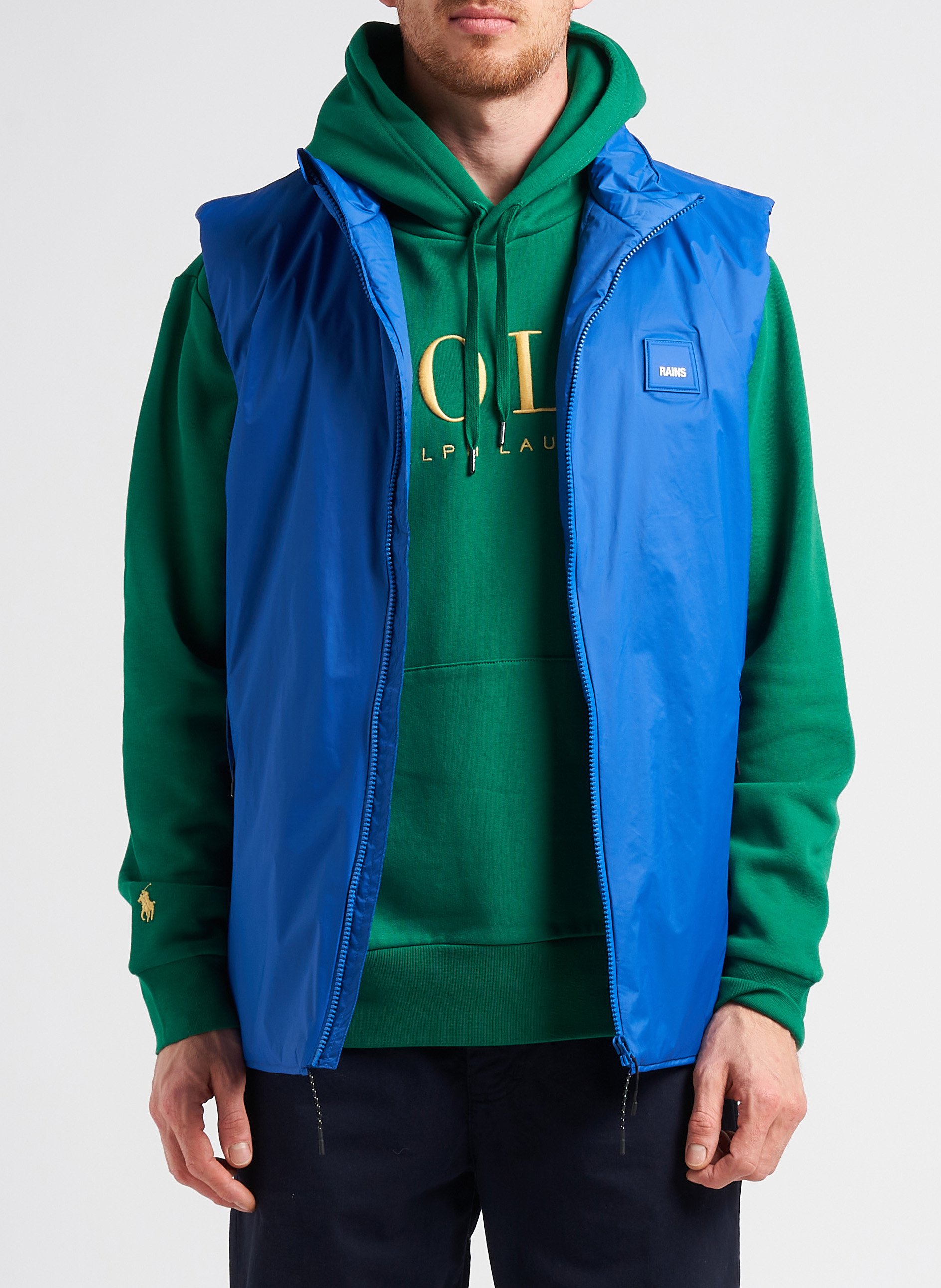 Mouwloos jasje RAINS Blauw