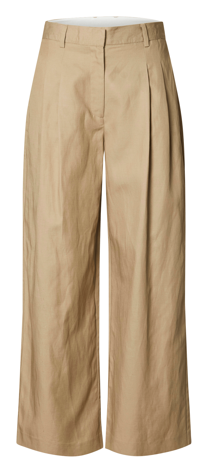 Wijde broek met halfhoge taille SELECTED Grijs