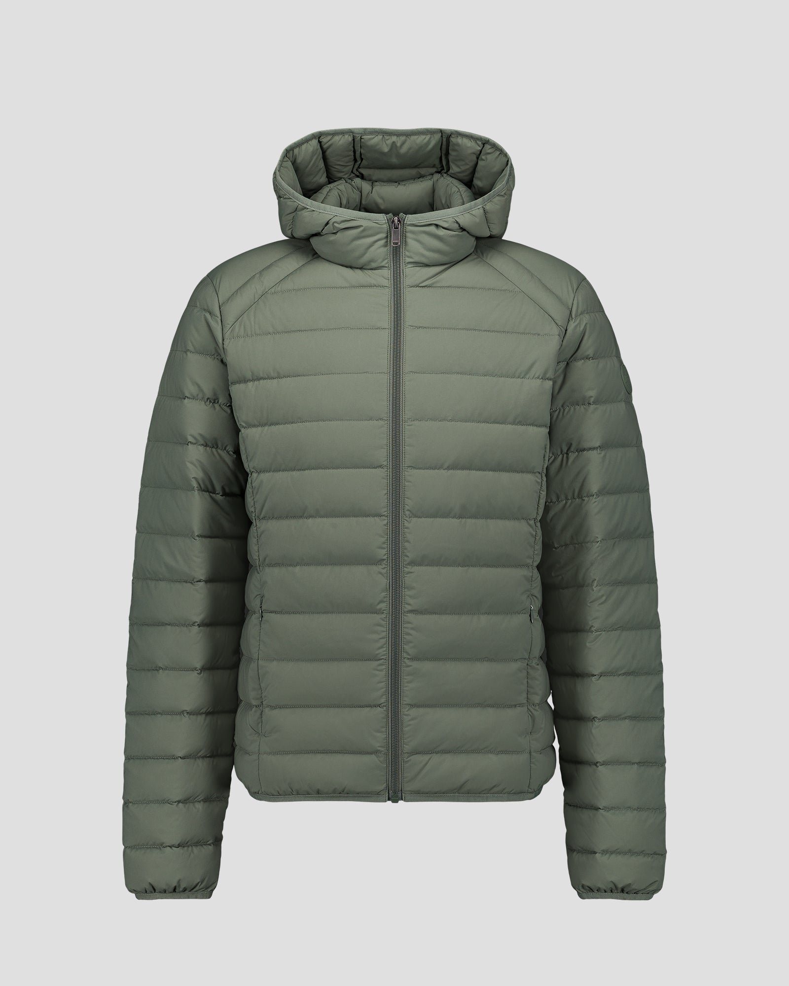 Frantz Stretch Lightweight Hooded Puffer Coat JOTT Green