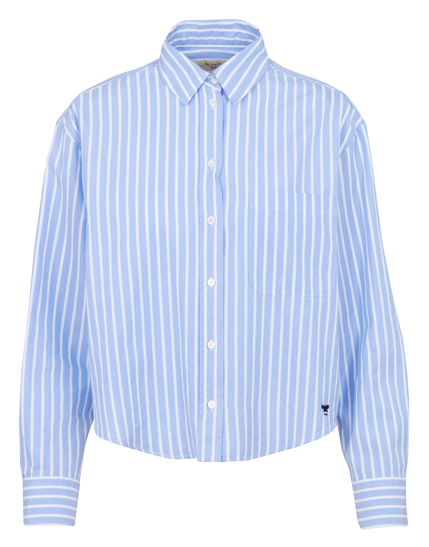 Oversized cotton shirt with classic collar MAX MARA WEEK END Blue