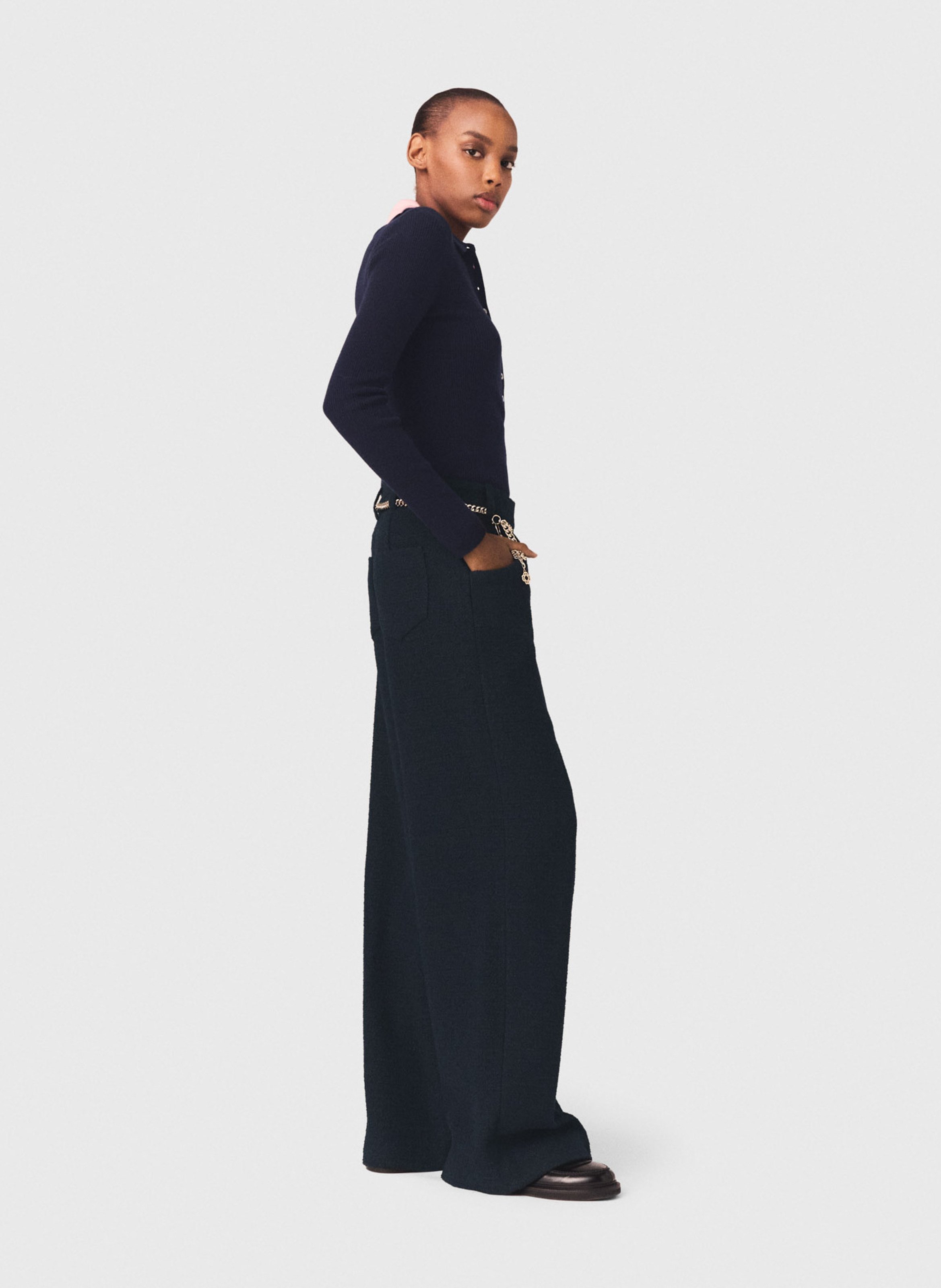 Wide trousers MAJE Blue