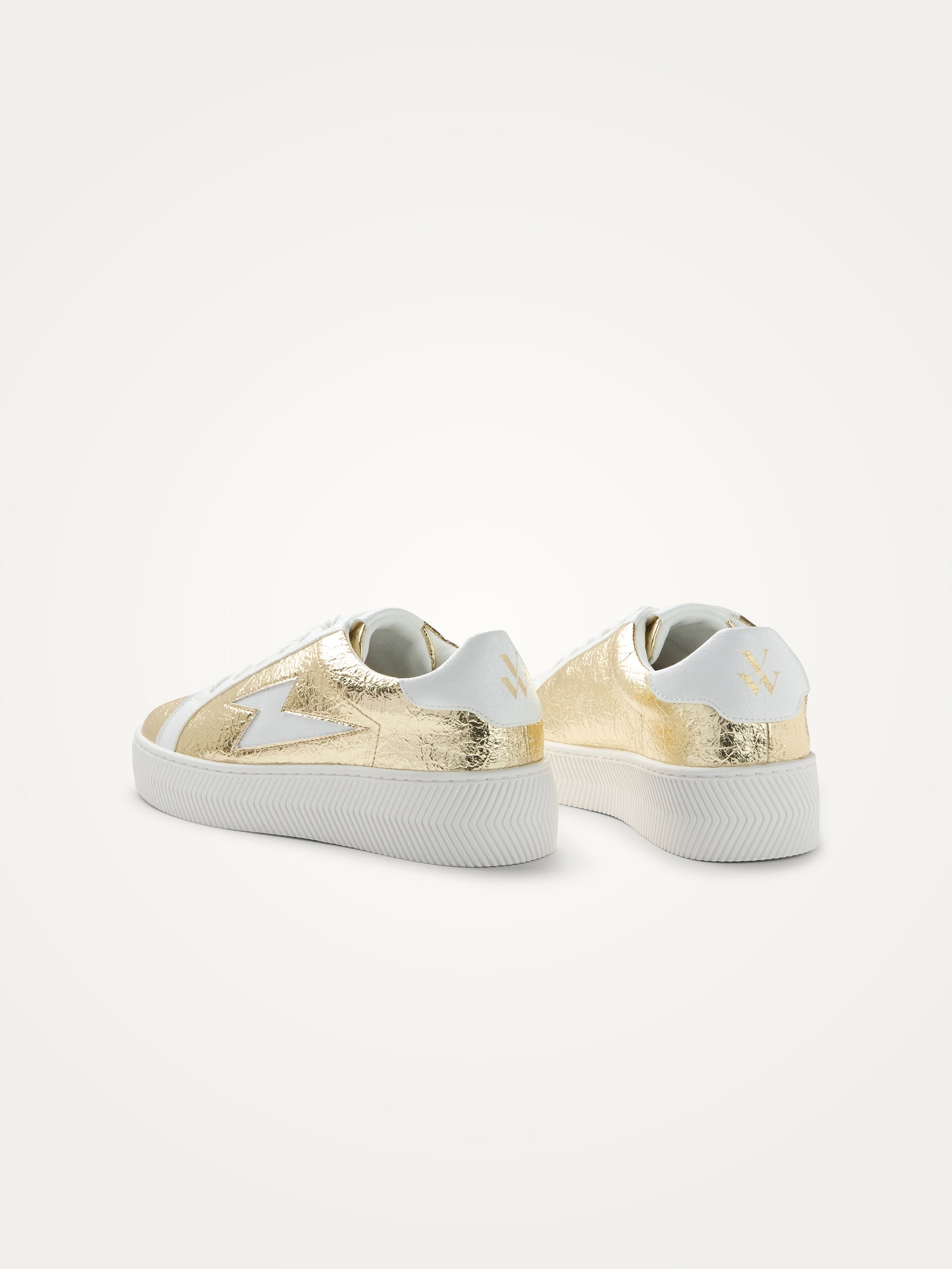 Sneakers with lightning bolt laces VANESSA WU Golden