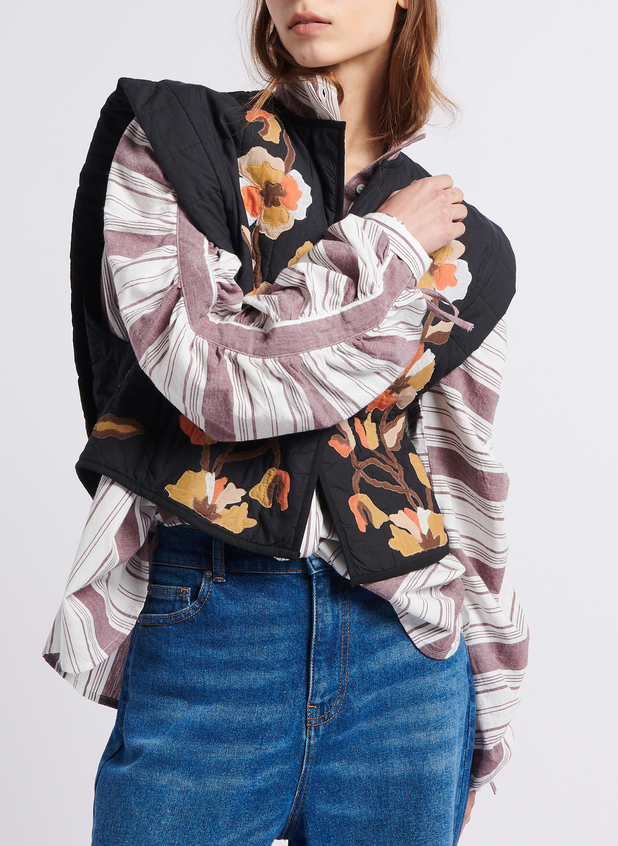 Kurzer Bolero aus gesteppter Baumwolle V DE VINSTER Schwarz