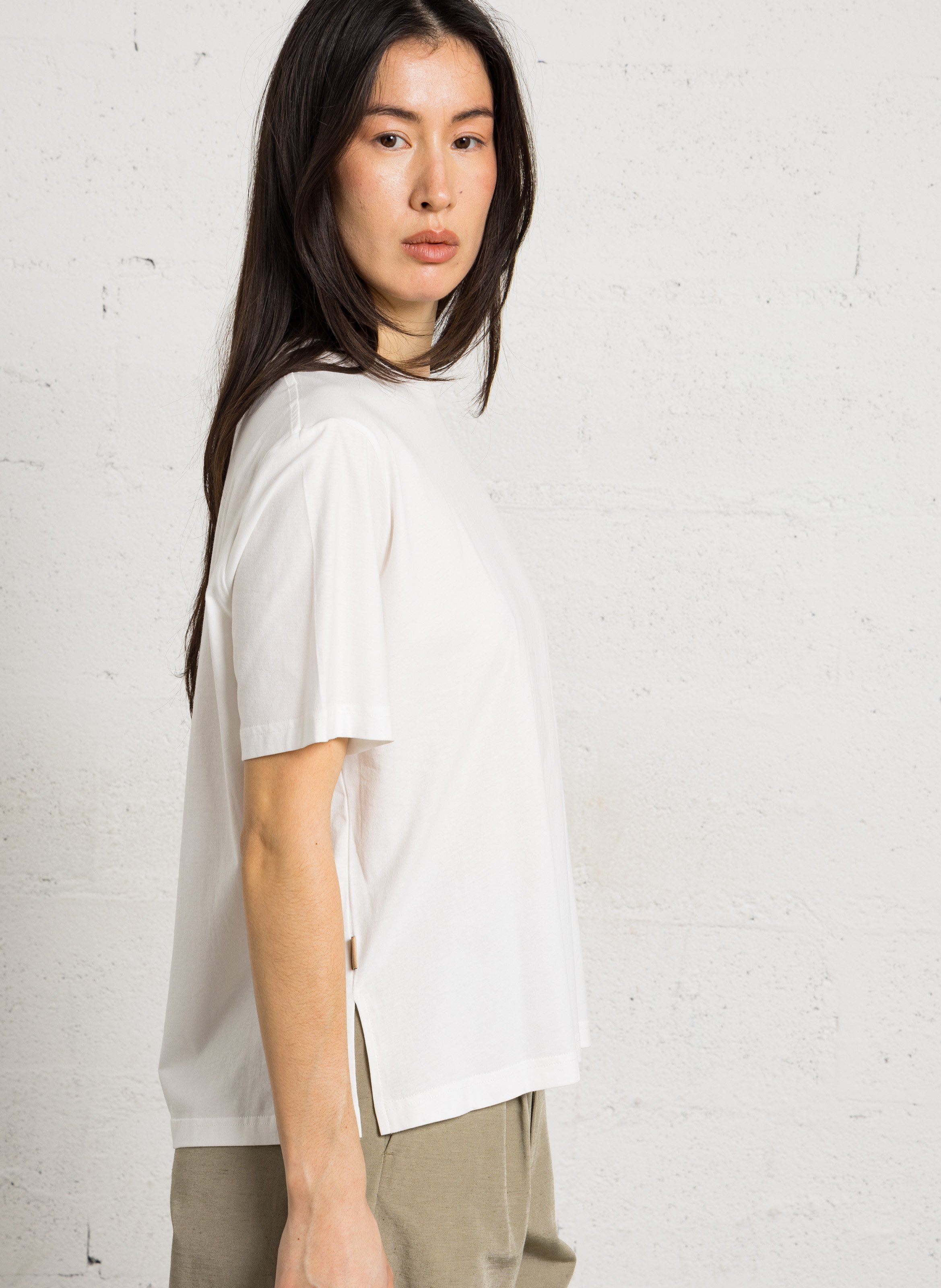 Tee-shirt droit col rond en coton RUE DE TOKYO Blanc