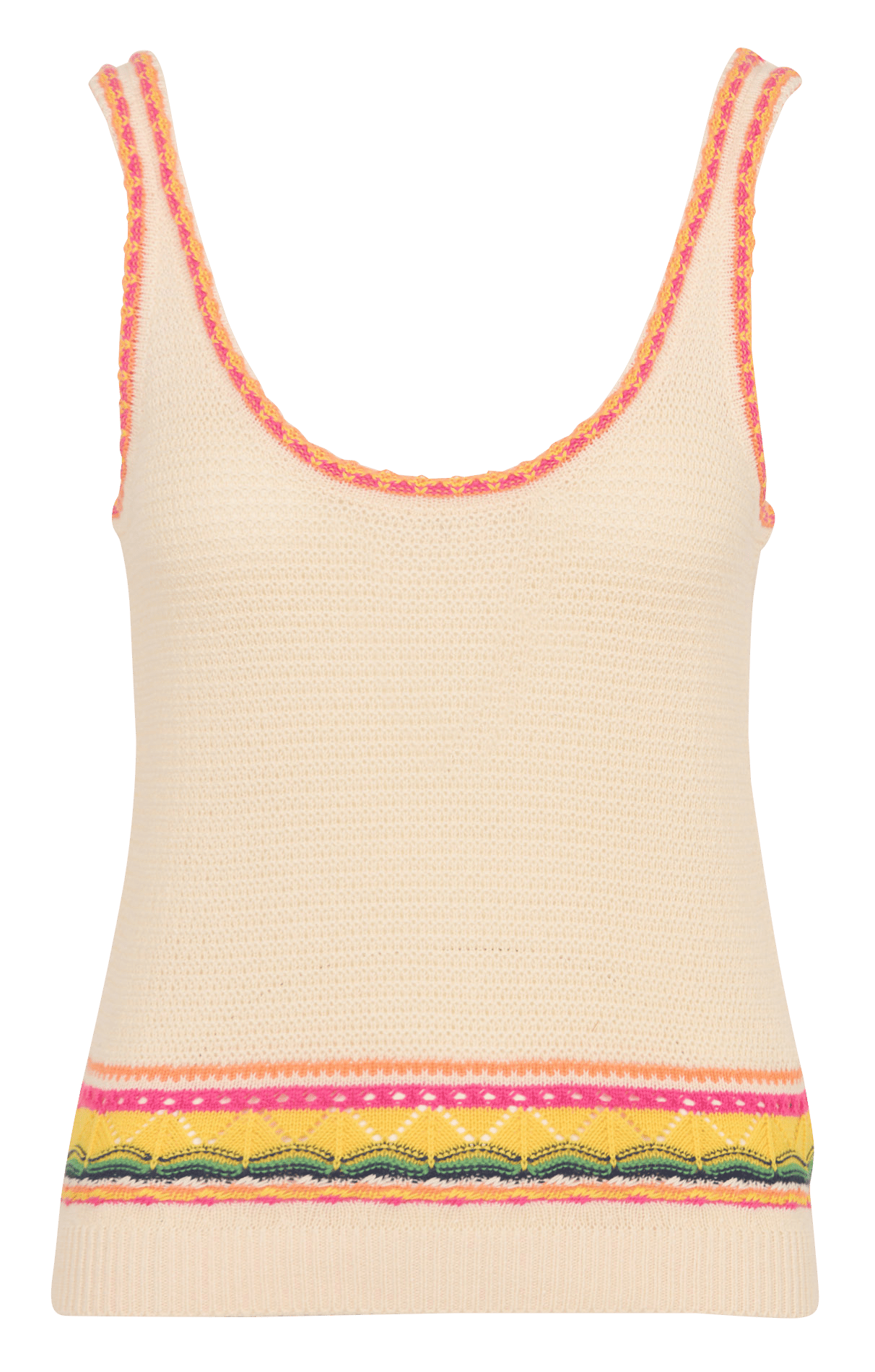 Straight cotton tank top MKT Beige
