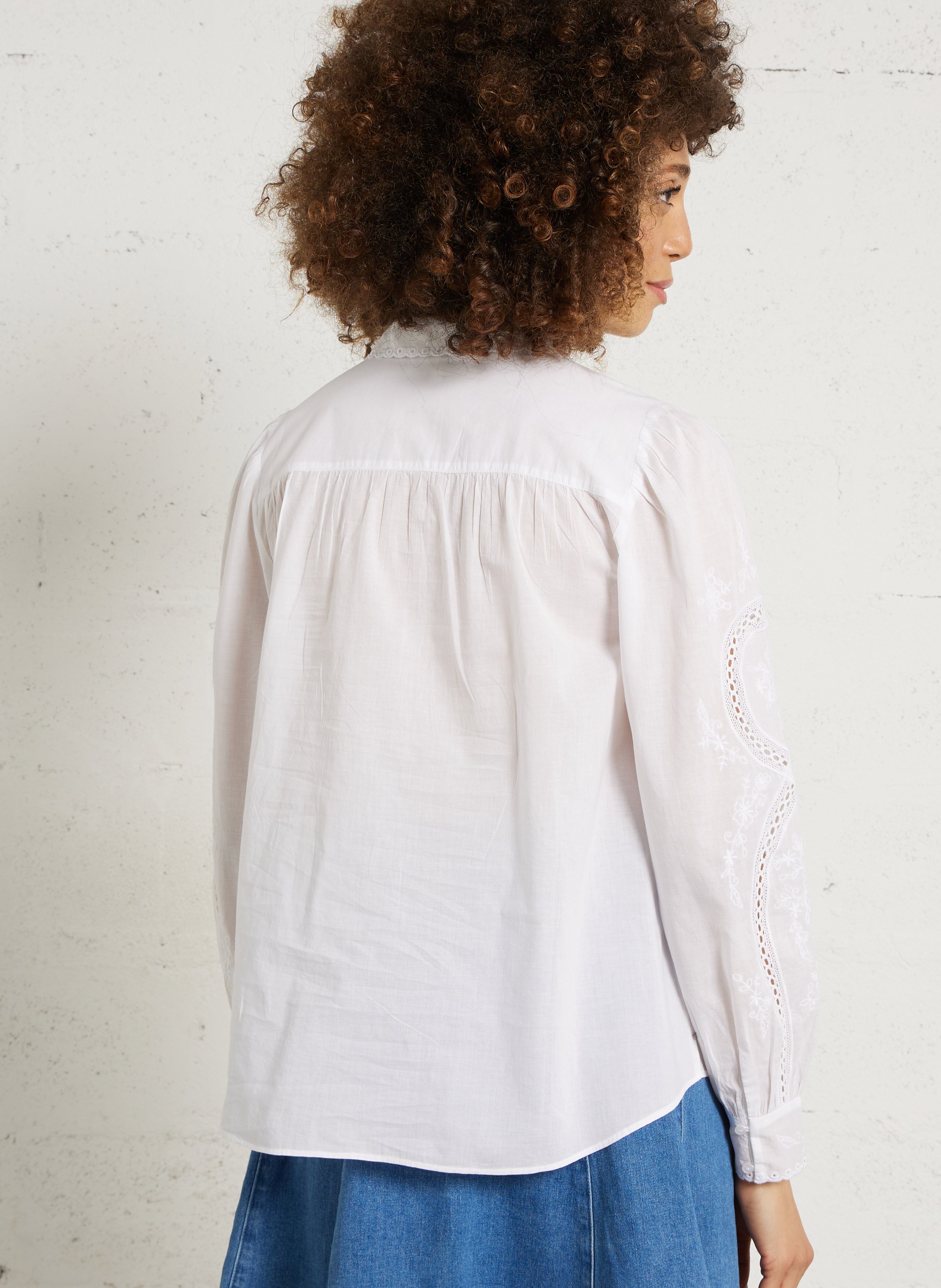 Blouse met klassieke kraag SUD EXPRESS Wit