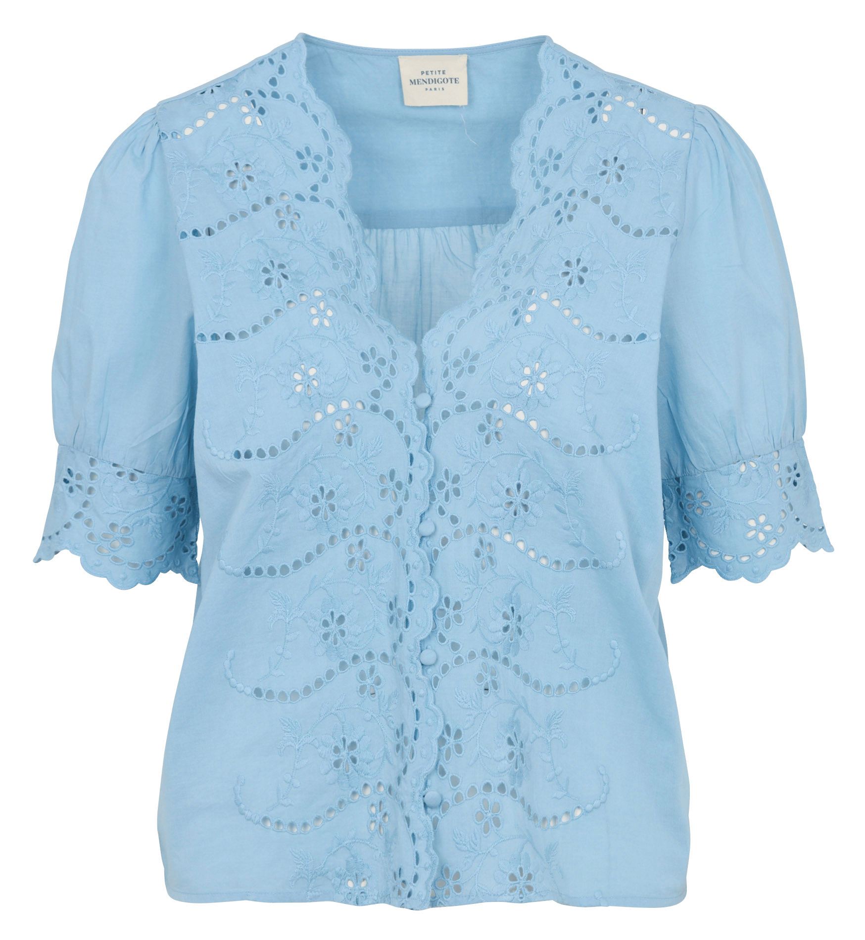 Top droit en coton brodé PETITE MENDIGOTE