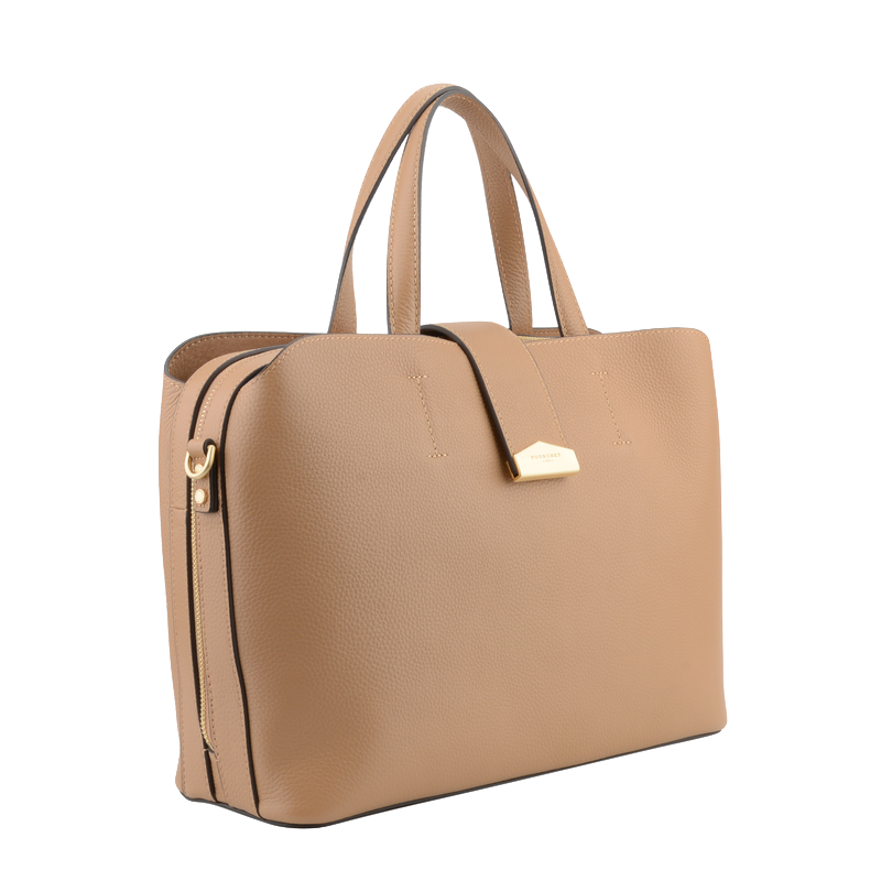 Leather handbag Brown