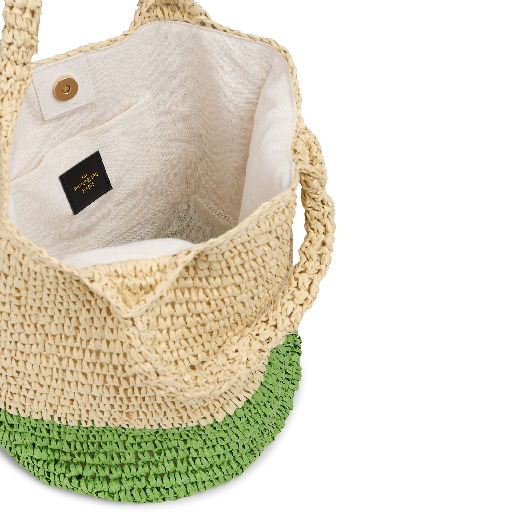 Panier tressé AU PRINTEMPS PARIS Vert